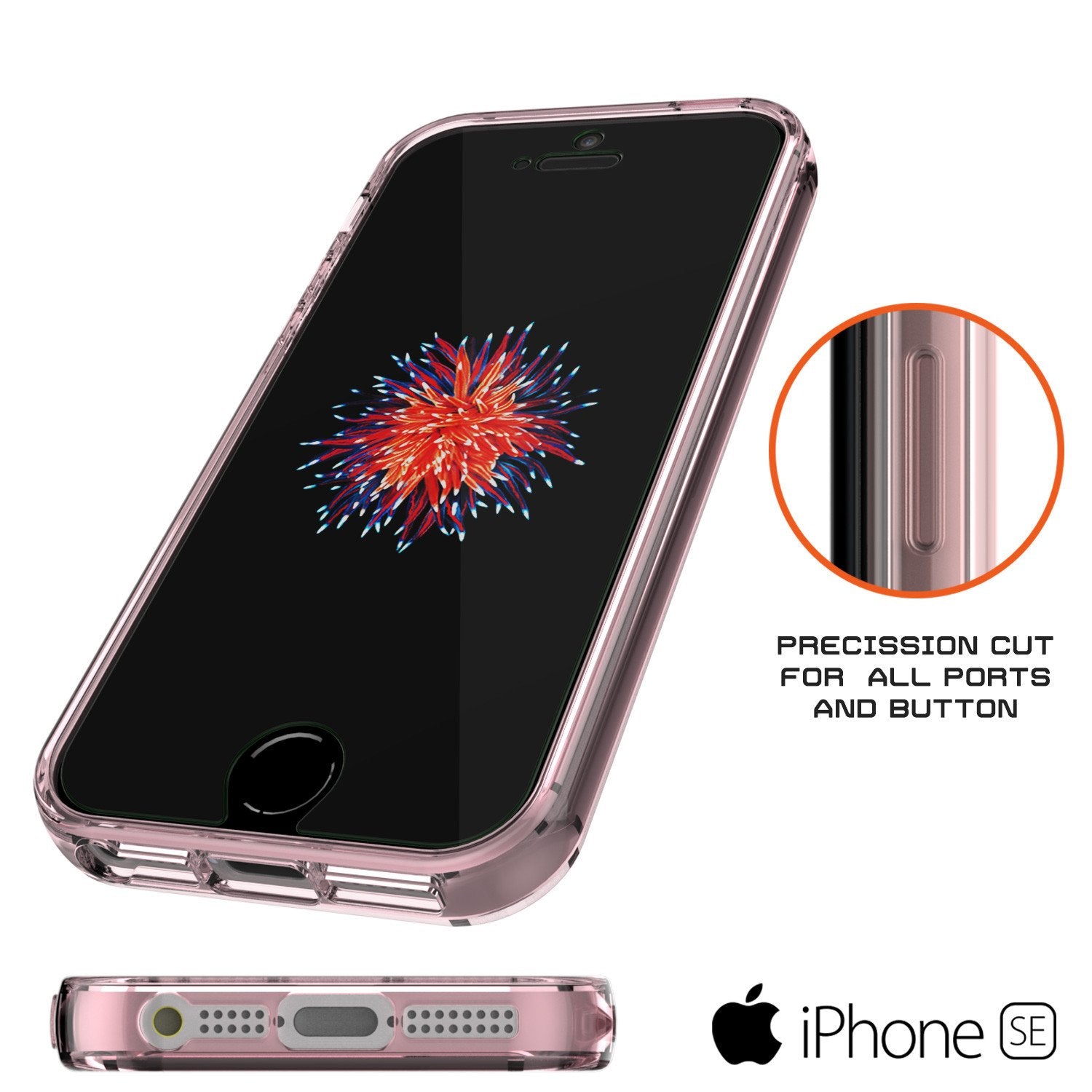 iPhone SE/5S/5 Case Punkcase® LUCID 2.0 Crystal Pink Series w/ PUNK SHIELD Screen Protector | Ultra Fit - PunkCase NZ