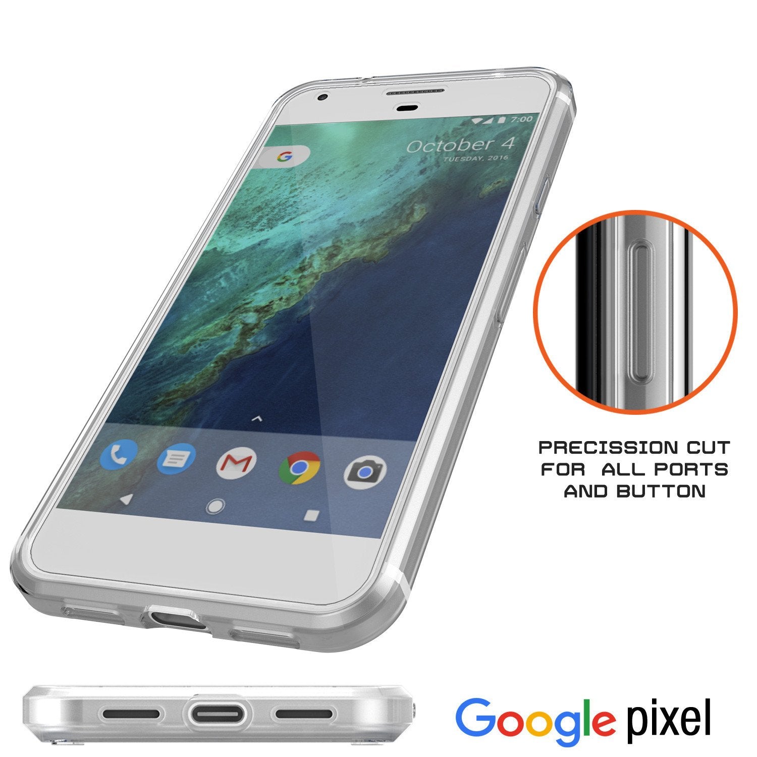 Google Pixel XL Case Punkcase® LUCID 2.0 Clear Series w/ PUNK SHIELD Glass Screen Protector | Ultra Fit - PunkCase NZ