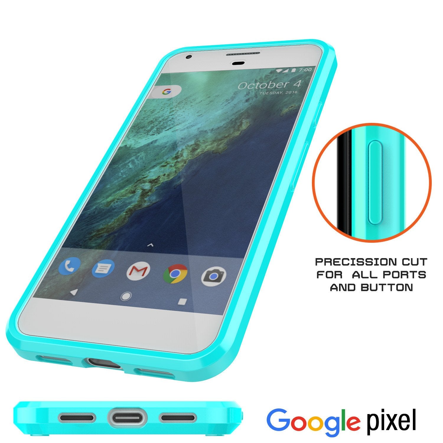 Google Pixel XL Case Punkcase® LUCID 2.0 Teal Series w/ PUNK SHIELD Glass Screen Protector | Ultra Fit - PunkCase NZ