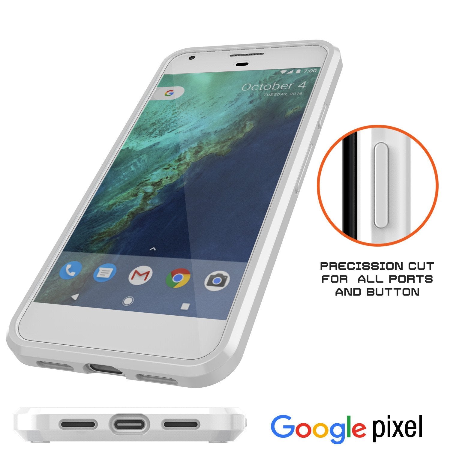 Google Pixel XL Case Punkcase® LUCID 2.0 White Series w/ PUNK SHIELD Glass Screen Protector | Ultra Fit - PunkCase NZ