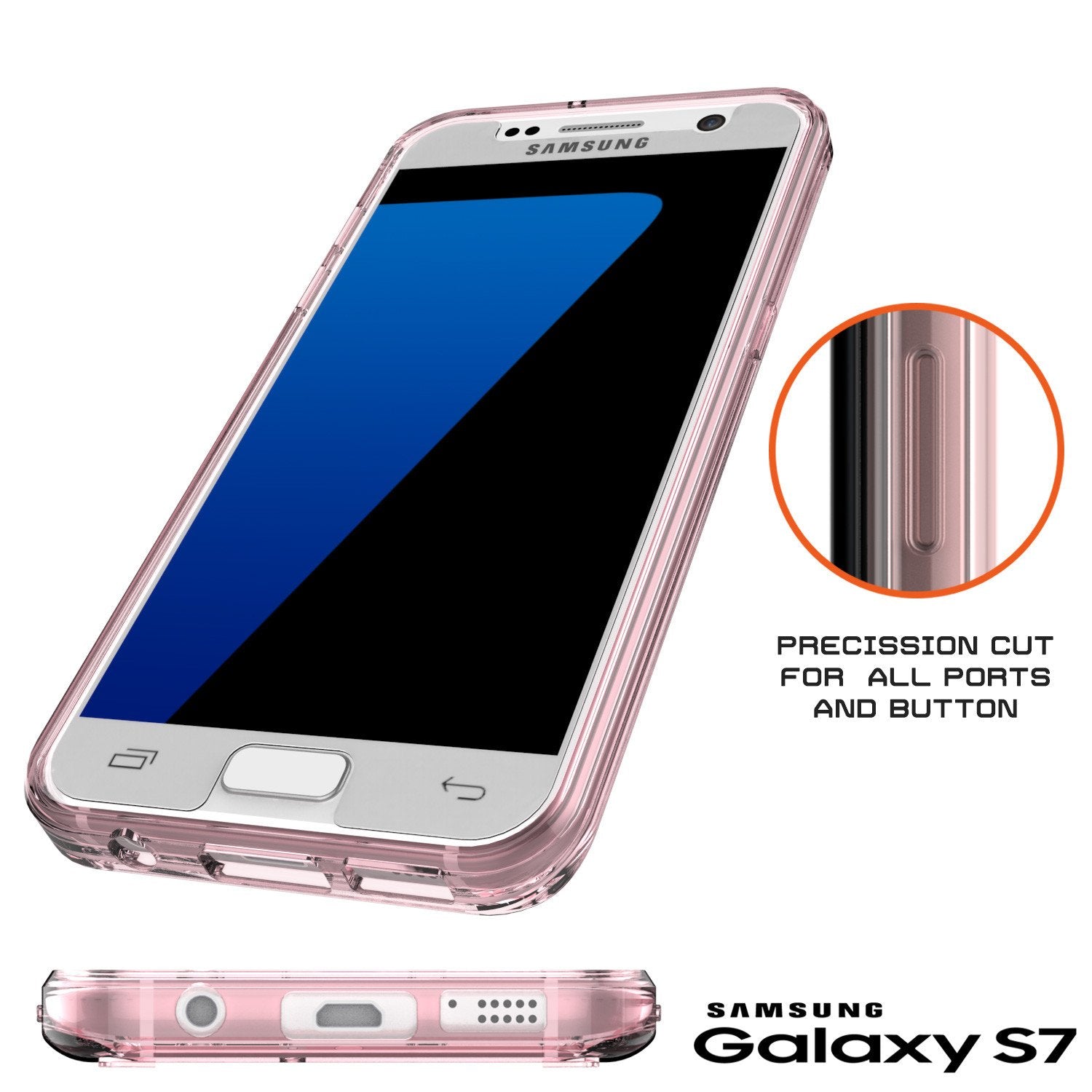 S7 Case Punkcase® LUCID 2.0 Crystal Pink Series w/ PUNK SHIELD Glass Screen Protector | Ultra Fit - PunkCase NZ