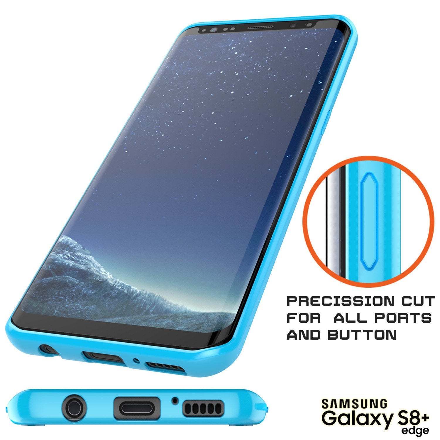 S8 Plus Case Punkcase® LUCID 2.0 Light Blue Series w/ PUNK SHIELD Screen Protector | Ultra Fit - PunkCase NZ