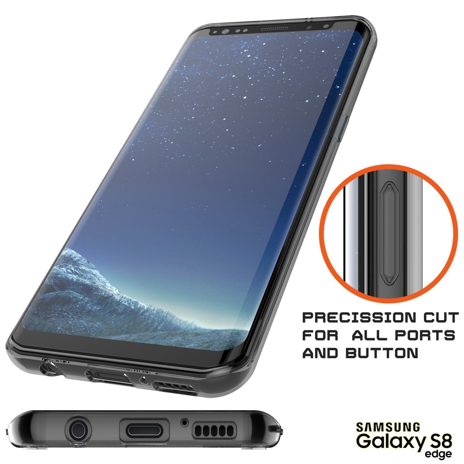 S8 Case Punkcase® LUCID 2.0 Crystal Black Series w/ PUNK SHIELD Screen Protector | Ultra Fit - PunkCase NZ