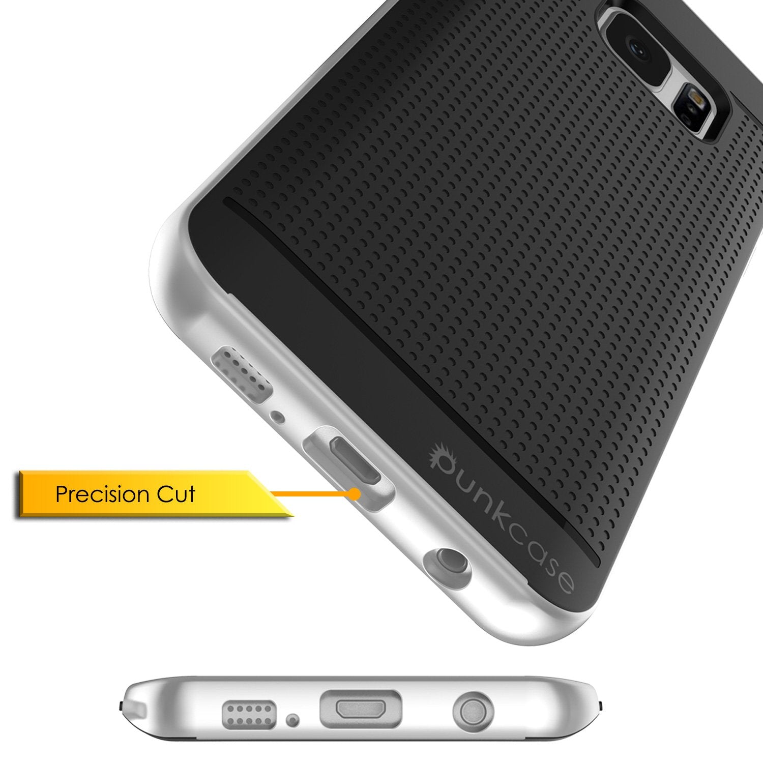 Galaxy S7 Edge Case, PunkCase STEALTH Silver Series Hybrid 3-Piece Shockproof Dual Layer Cover - PunkCase NZ