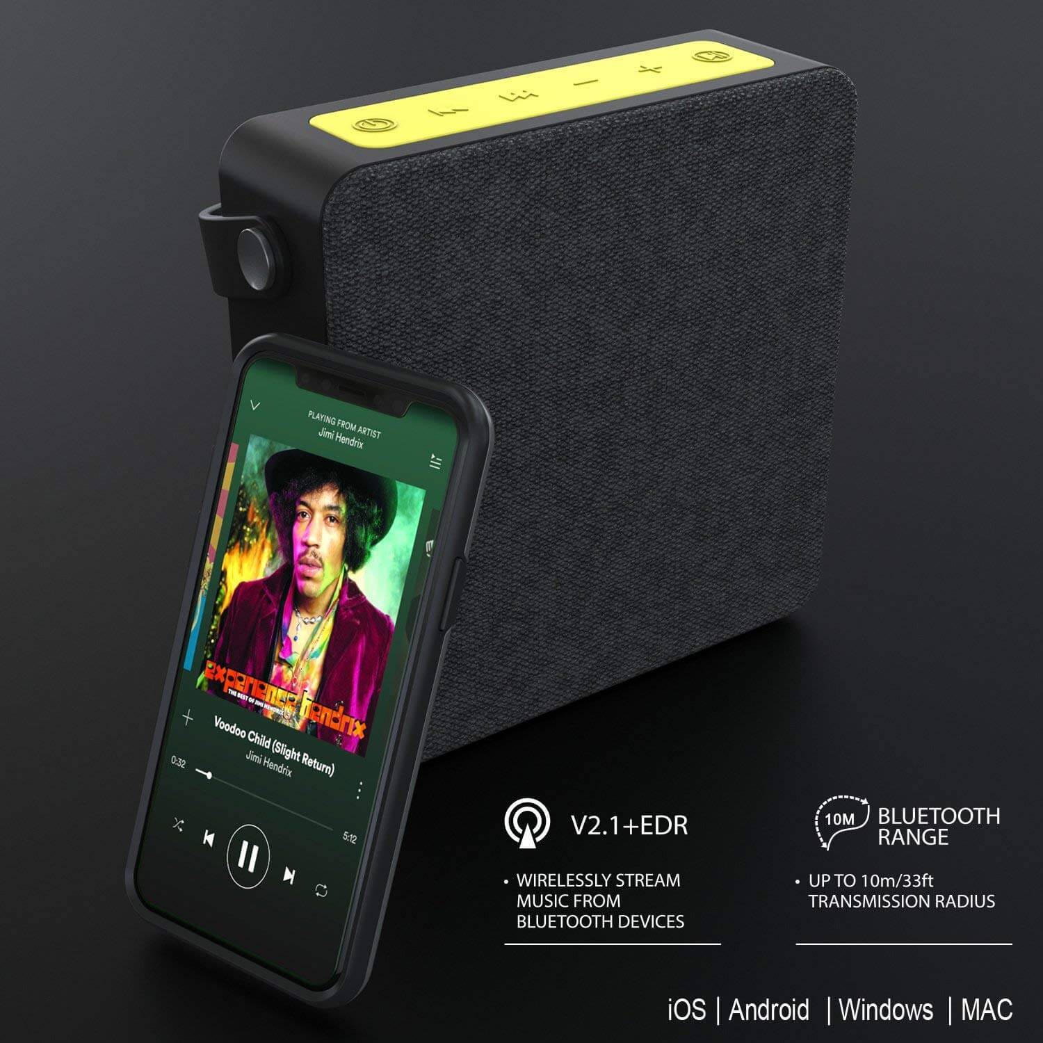 PUNKBOX Portable Wireless Bluetooth Speaker, Loud & Powerful for iPhone/Android [black] - PunkCase NZ