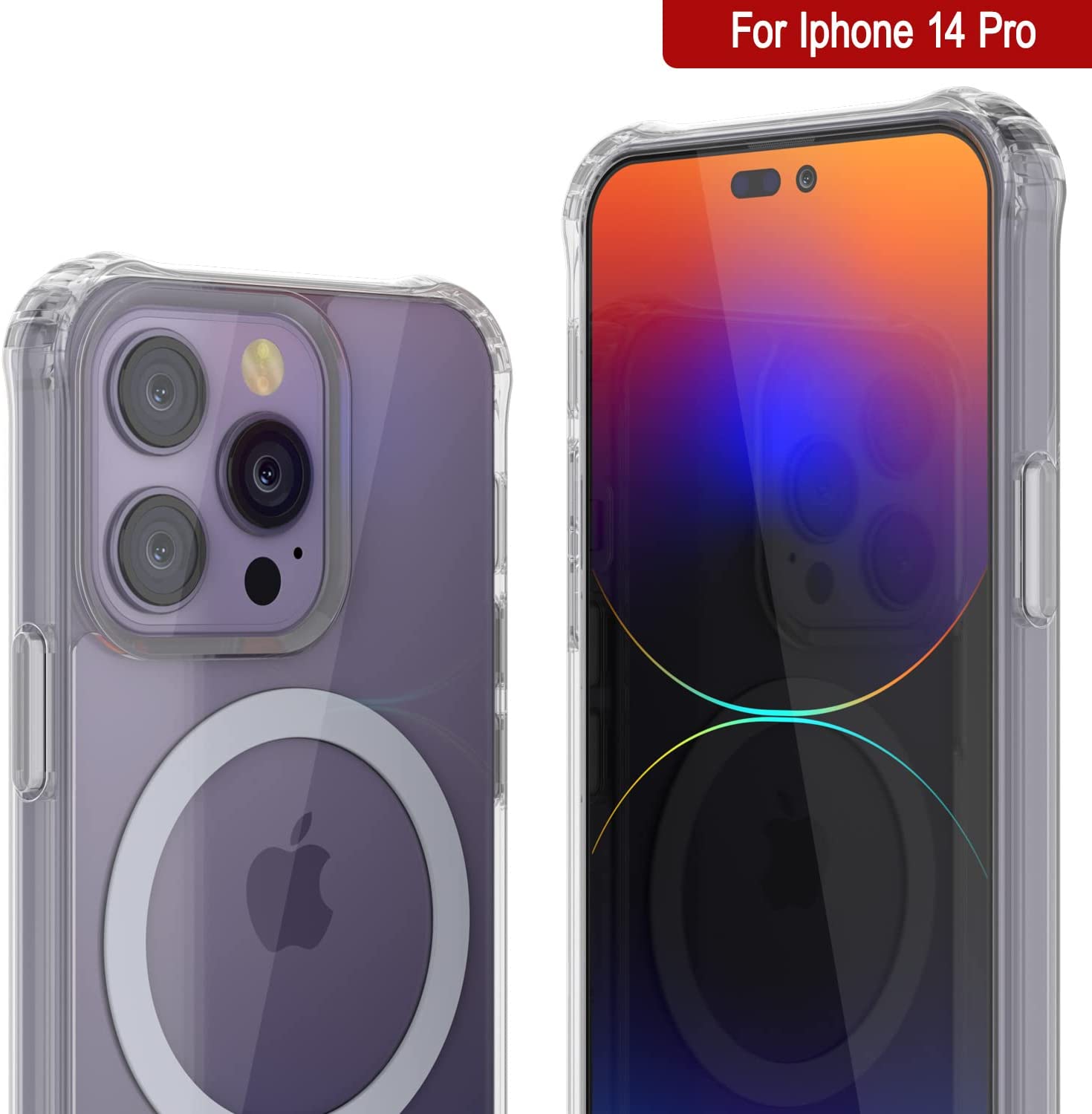 Punkcase iPhone 14 Pro Magnetic Wireless Charging Case [ClearMag Series]