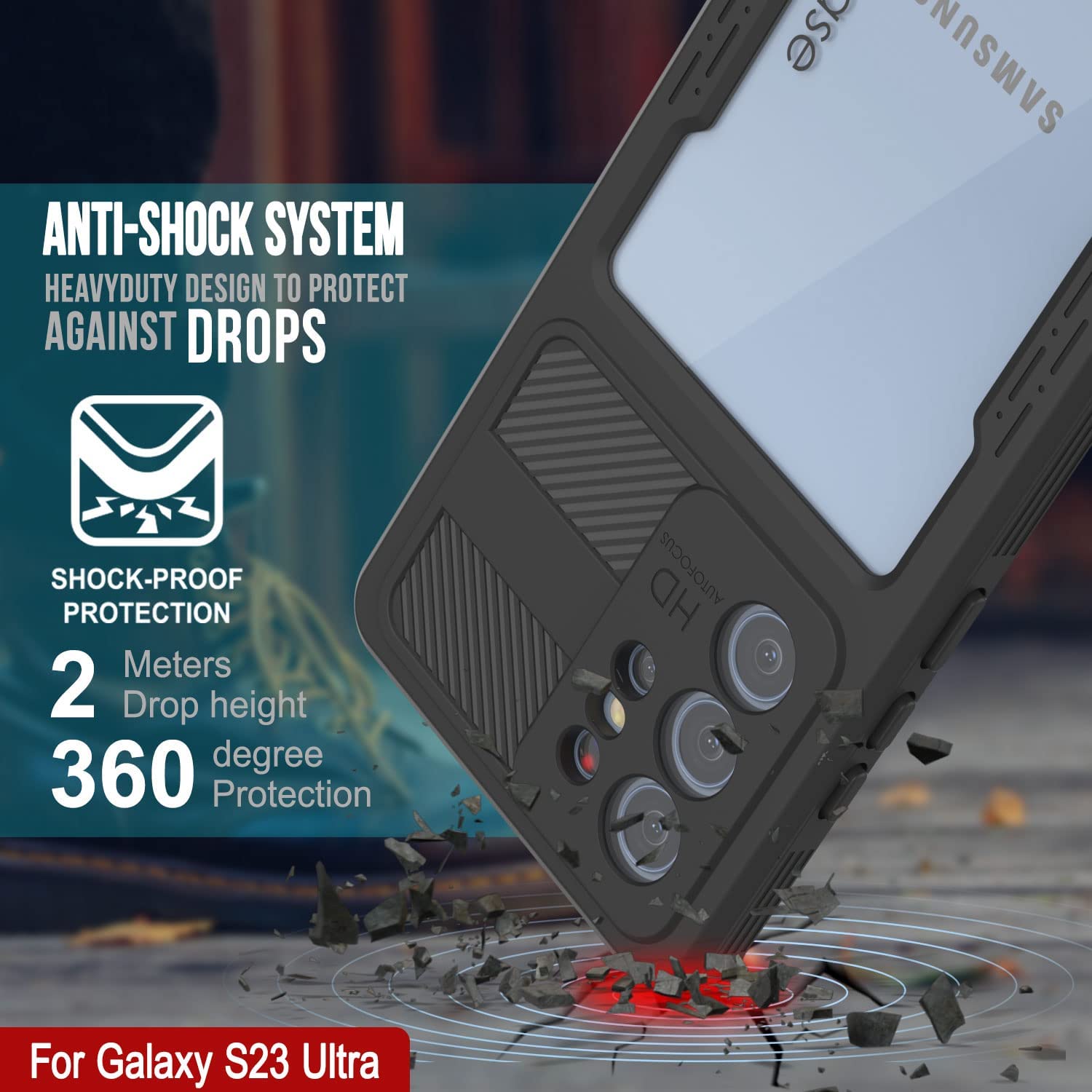 Galaxy S23 Ultra Waterproof Case [Alpine 2.0 Series] [Slim Fit] [IP68 Certified] [Shockproof] [Black]