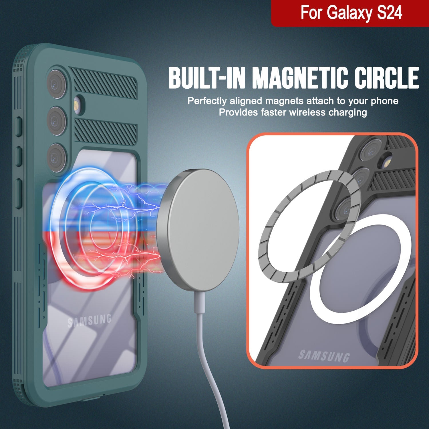 Galaxy S24 Waterproof Case [Alpine 2.0 Series] [Slim Fit] [IP68 Certified] [Shockproof] [Blue]