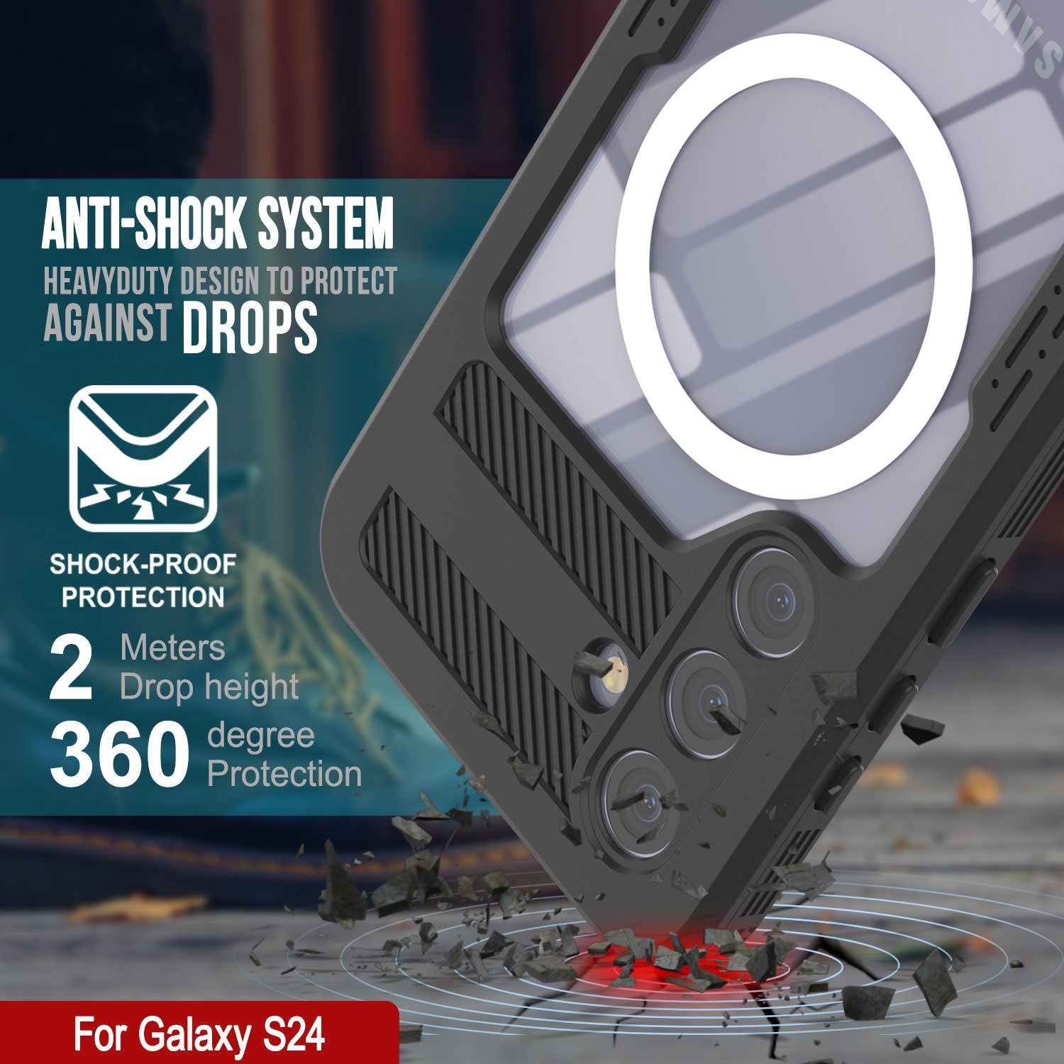 Galaxy S24 Ultra Waterproof Case [Alpine 2.0 Series] [Slim Fit] [IP68 Certified] [Shockproof] [Black]