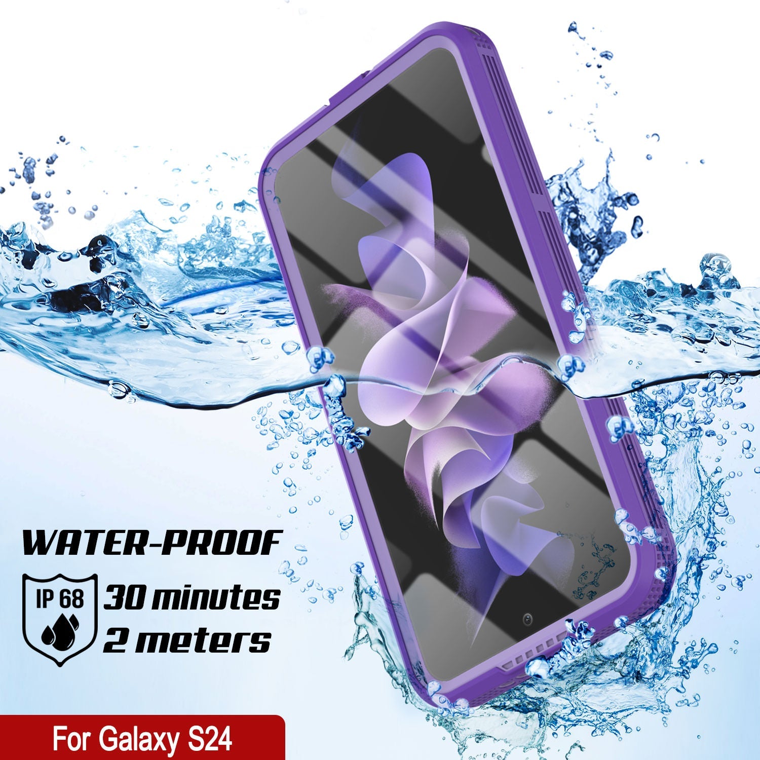 Galaxy S24 Waterproof Case [Alpine 2.0 Series] [Slim Fit] [IP68 Certified] [Shockproof] [Purple]