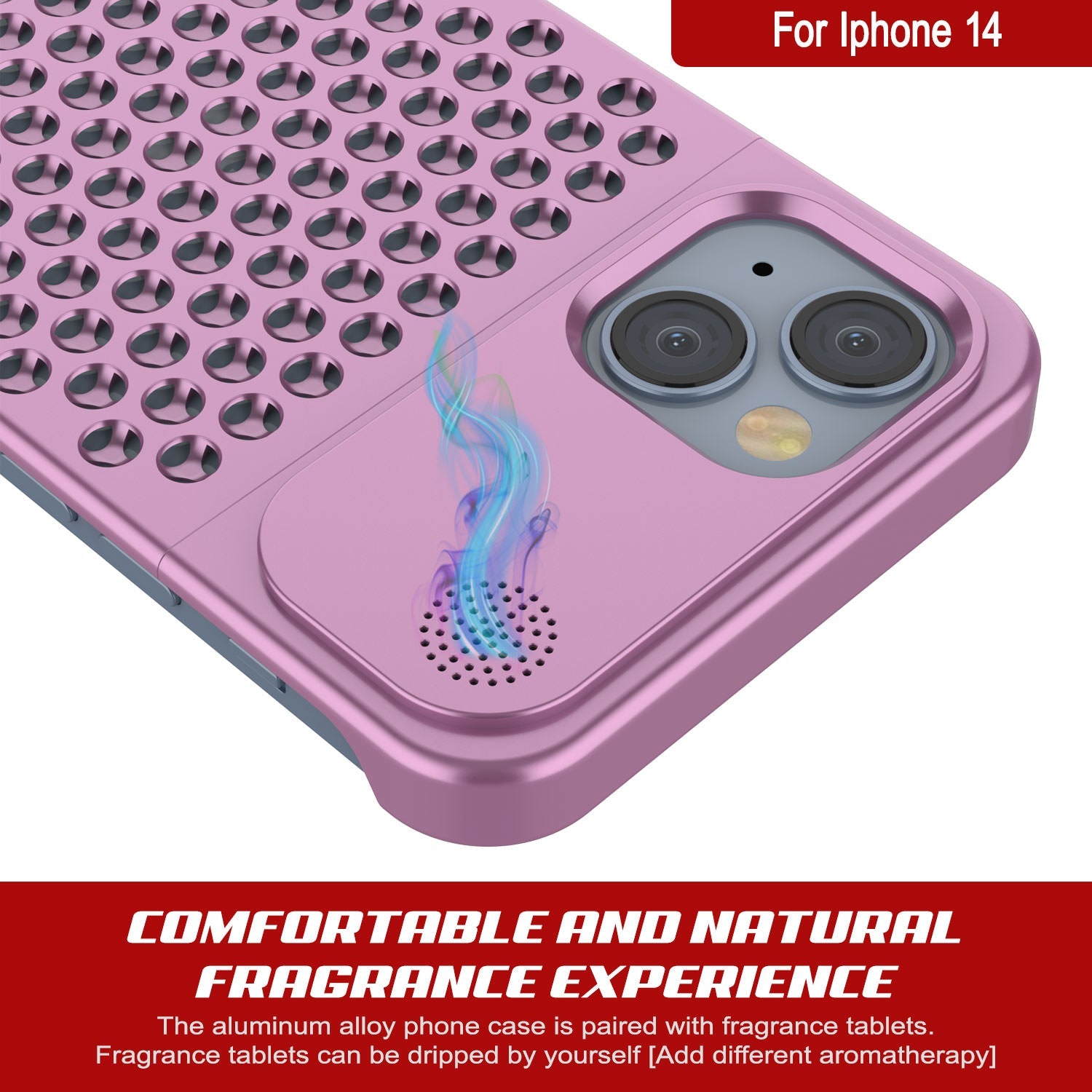 PunkCase for iPhone 14 Aluminum Alloy Case [Fortifier Extreme Series] Ultra Durable Cover [Pink]