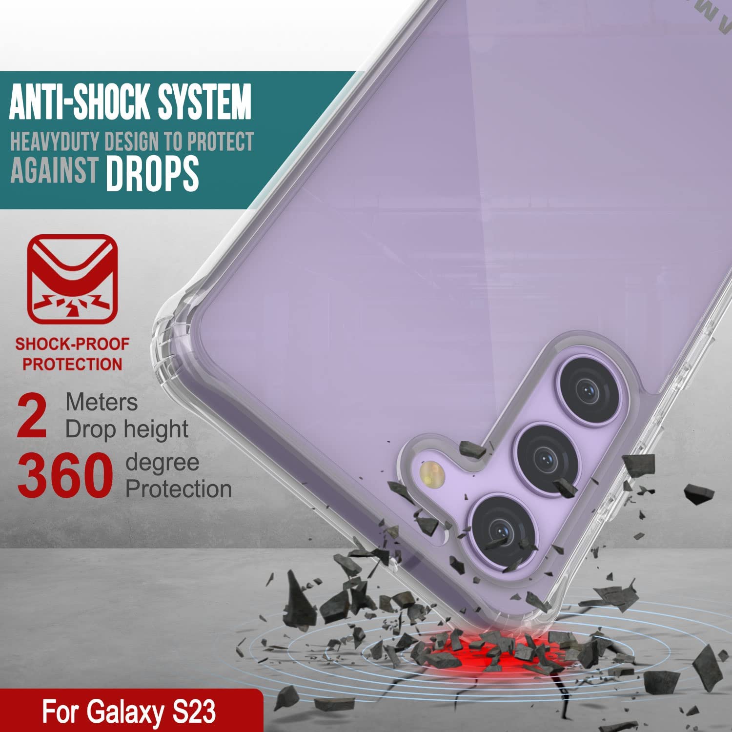 Galaxy S24 Case [Clear Acrylic Series] [Non-Slip] For Galaxy S24 [Grey]