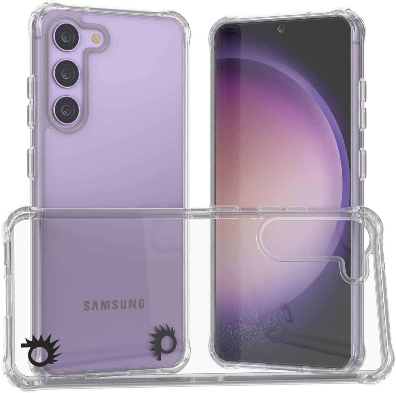 Galaxy S24 Case [Clear Acrylic Series] [Non-Slip] For Galaxy S24 [Orange]