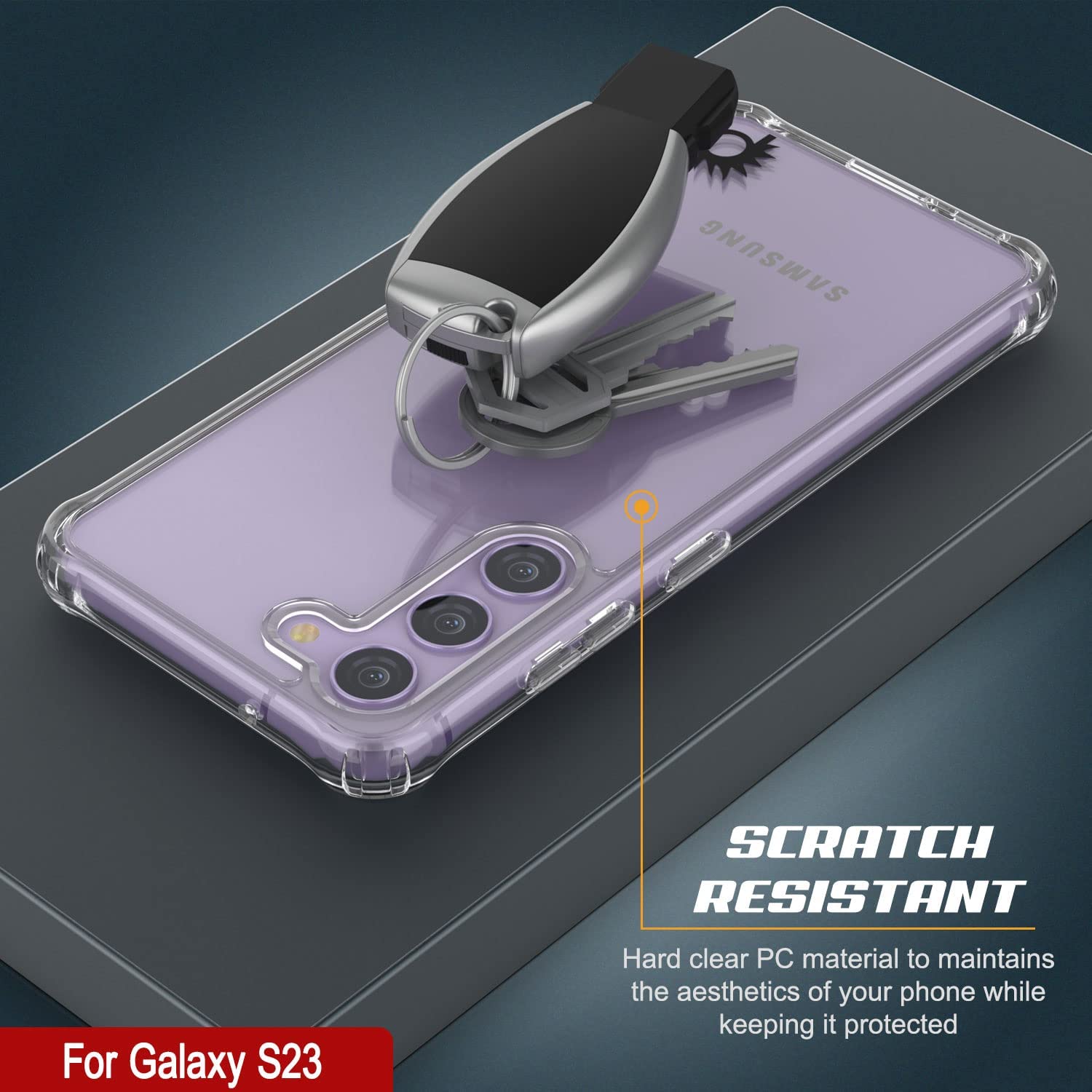 Galaxy S24 Case [Clear Acrylic Series] [Non-Slip] For Galaxy S24 [Purple]