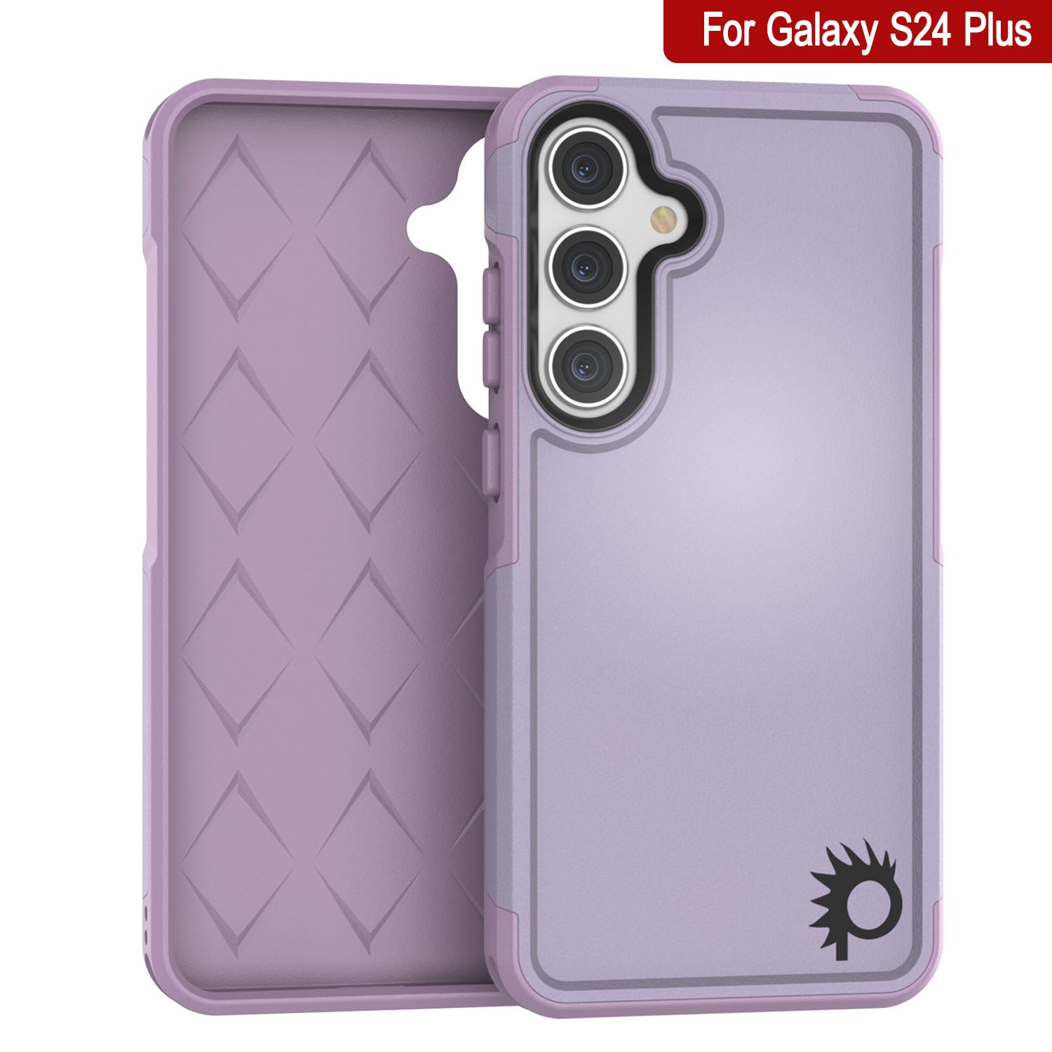 PunkCase Galaxy S24+ Plus Case, [Spartan 2.0 Series] Clear Rugged Heavy Duty Cover [Lilac]