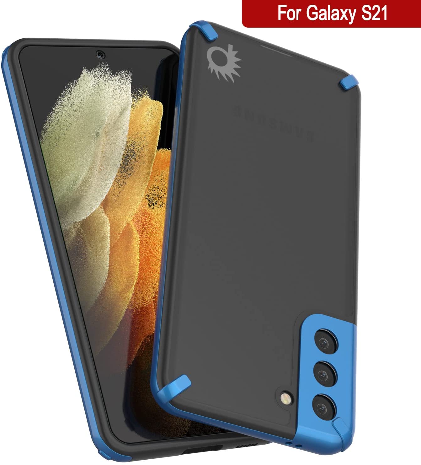 Punkcase Galaxy S21 Case [Mirage Series] Heavy Duty Phone Cover (Blue)
