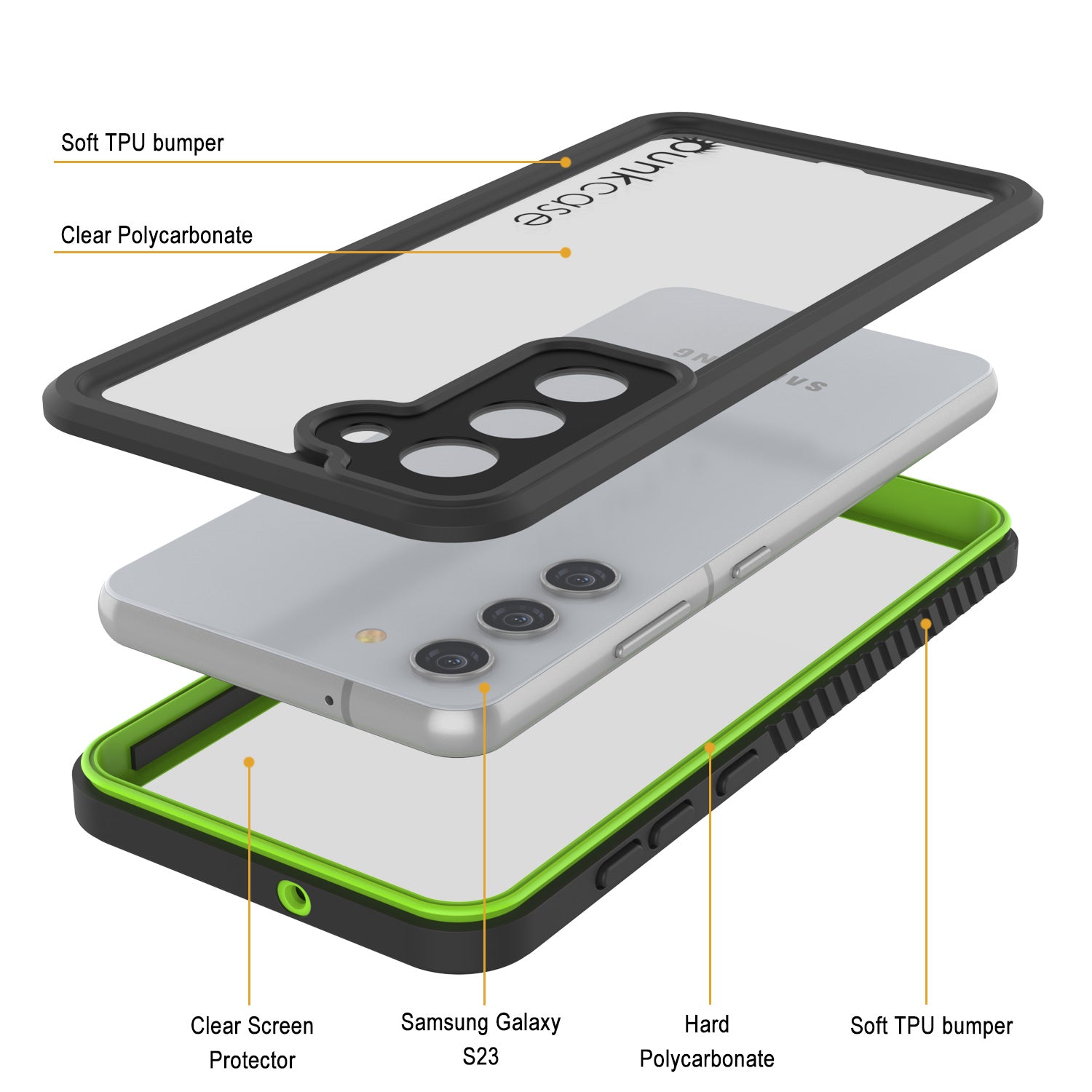 Galaxy S23 Water/ Shockproof [Extreme Series] Screen Protector Case [Light Green]