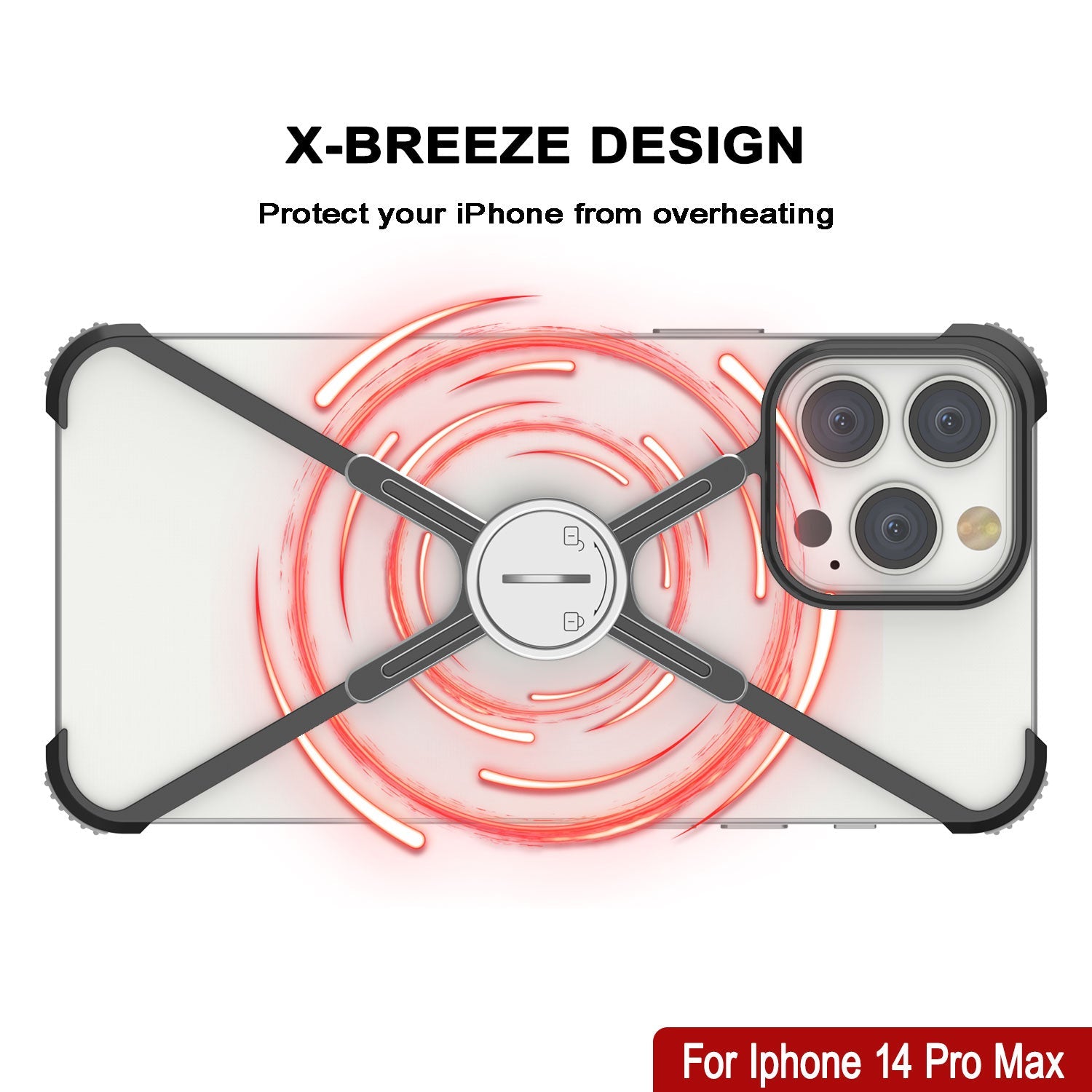 Punkcase iPhone 14 Pro Max Bumper Case [Backbone Series] Ultra Slim Minimalist Aluminum Metal X-Frame Cover for iPhone 14 Pro Max (2022) (6.7") [Black]