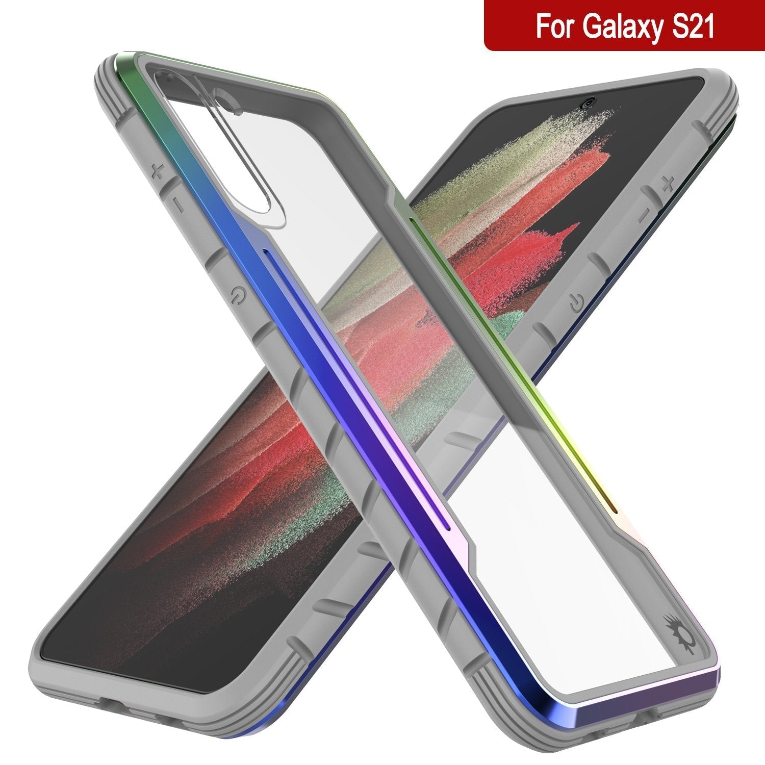 Punkcase S21 ravenger Case Protective Military Grade Multilayer Cover [Rainbow]