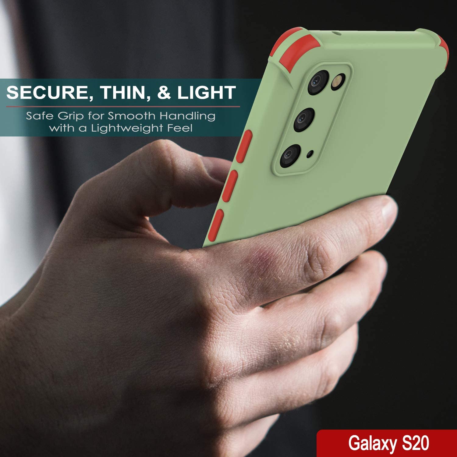 Punkcase Protective & Lightweight TPU Case [Sunshine Series] for Galaxy S20 [Light Green]