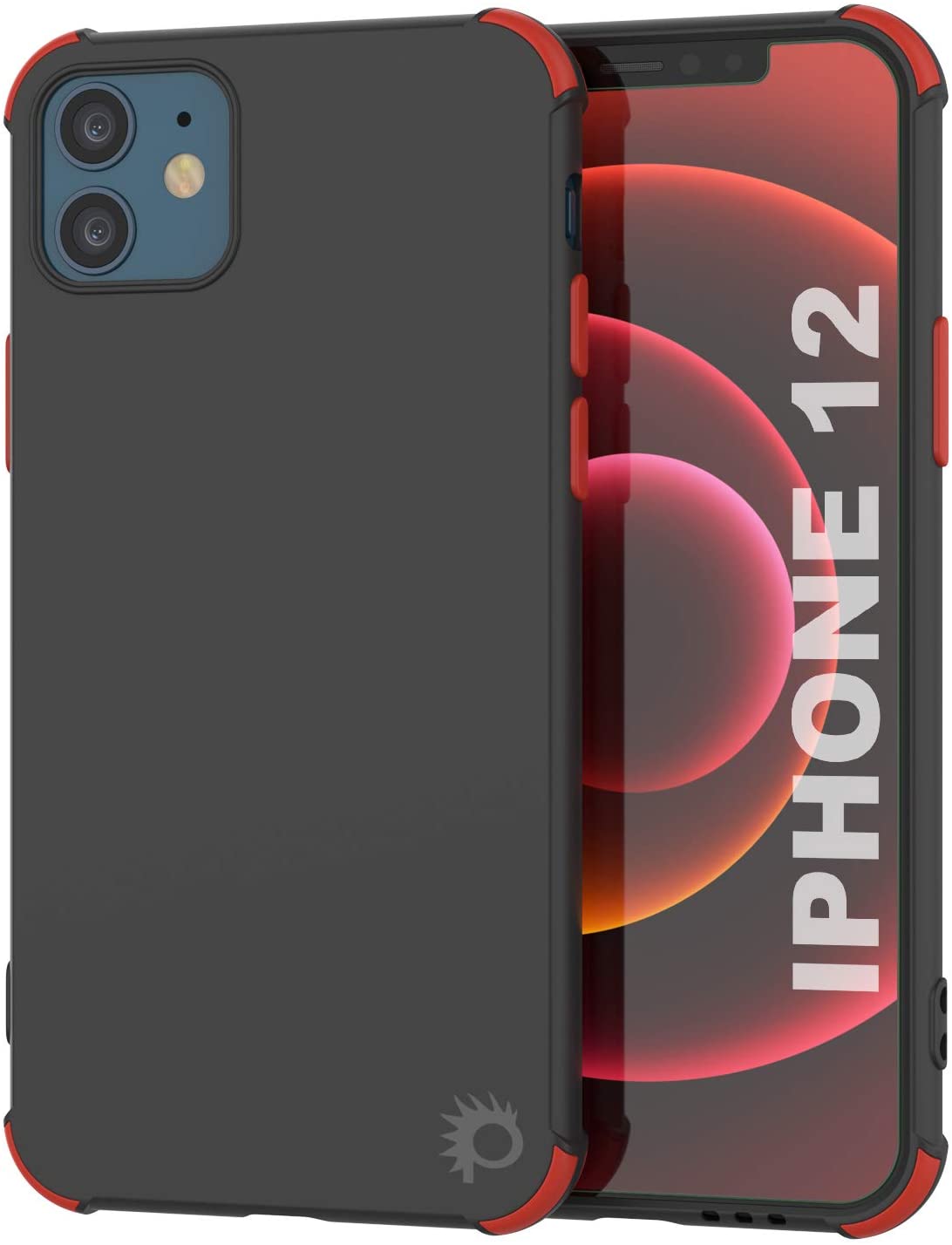 Punkcase Protective & Lightweight TPU Case [Sunshine Series] for iPhone 12 [Black]