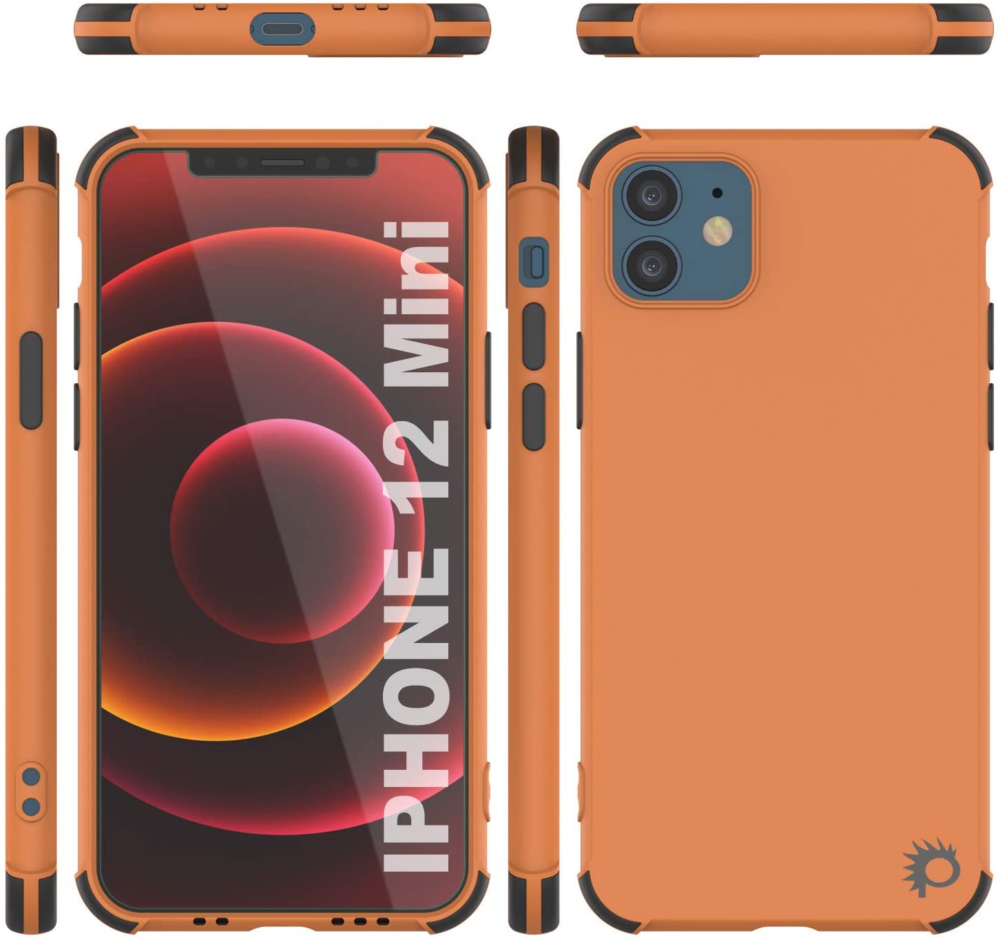 Punkcase Protective & Lightweight TPU Case [Sunshine Series] for iPhone 12 Mini [Orange]