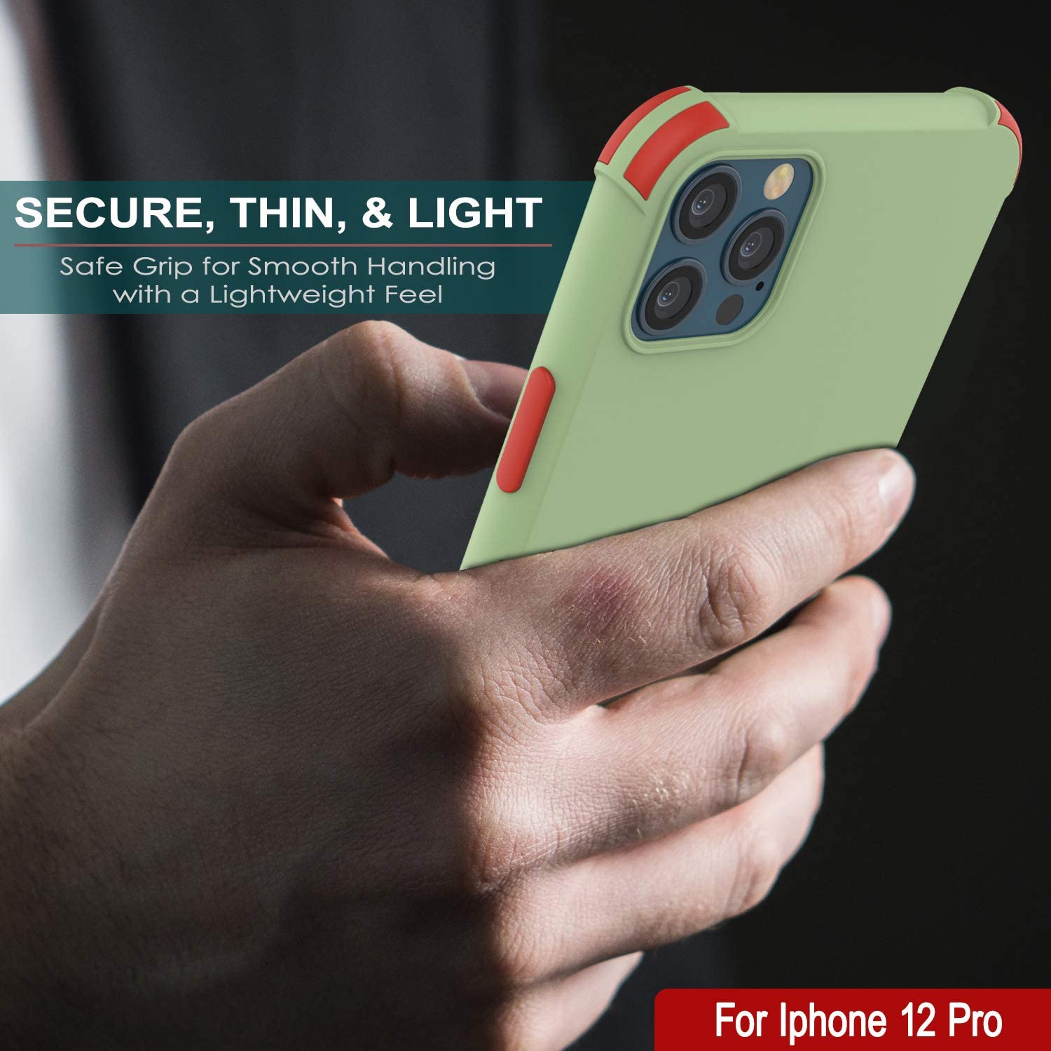 Punkcase Protective & Lightweight TPU Case [Sunshine Series] for iPhone 12 Pro [Light Green]