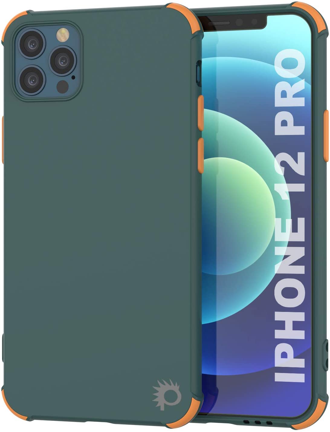 Punkcase Protective & Lightweight TPU Case [Sunshine Series] for iPhone 12 Pro [Dark Green]