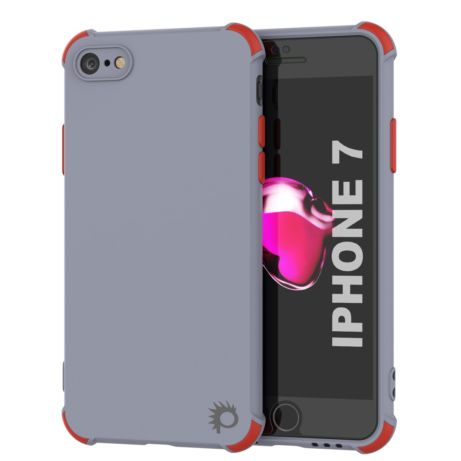 Punkcase Protective & Lightweight TPU Case [Sunshine Series] for iPhone 7 [Grey]