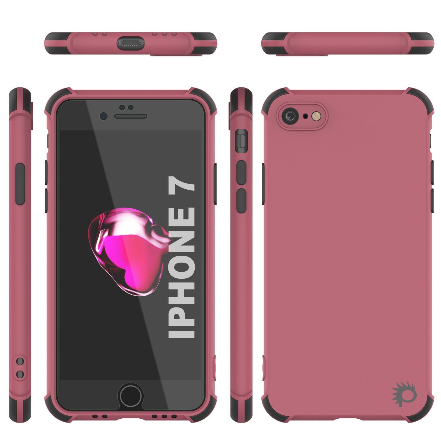 Punkcase Protective & Lightweight TPU Case [Sunshine Series] for iPhone 7 [Rose]