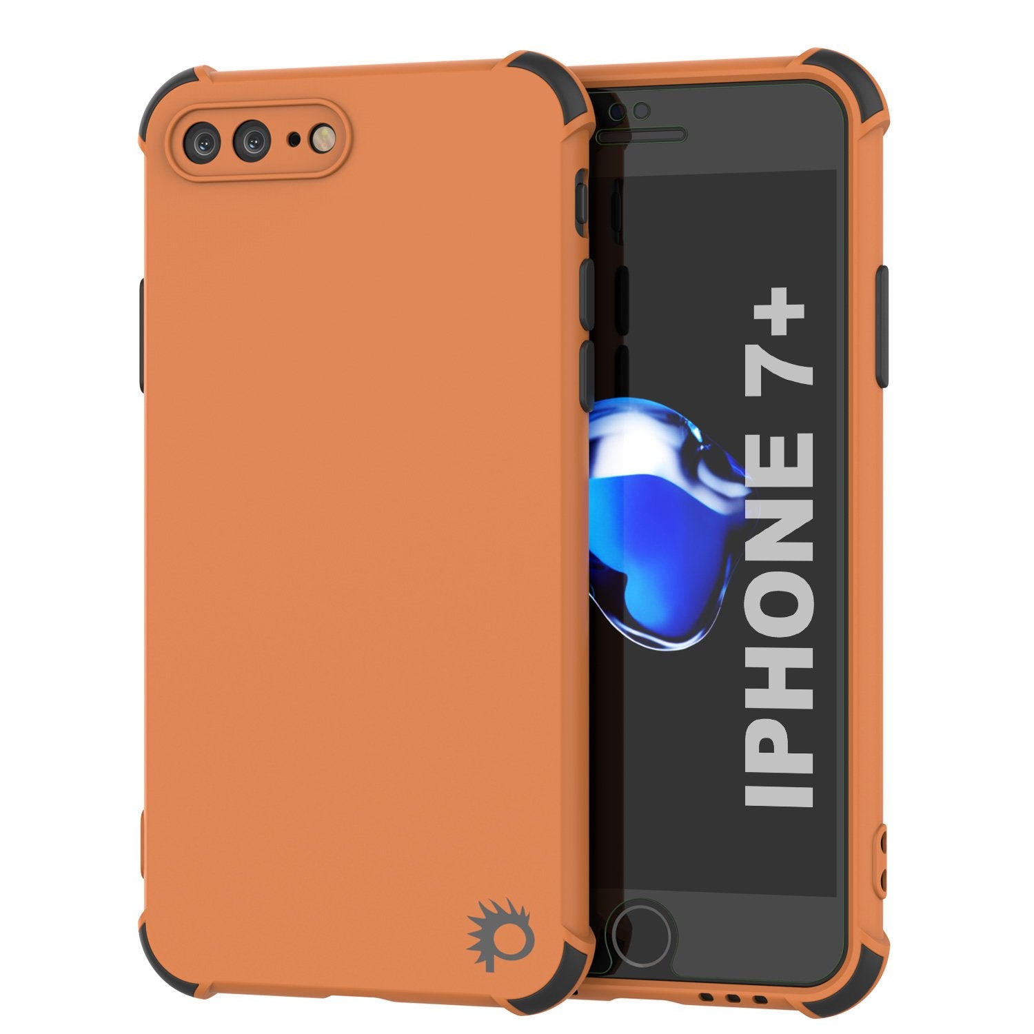 Punkcase Protective & Lightweight TPU Case [Sunshine Series] for iPhone 7+ Plus [Orange]