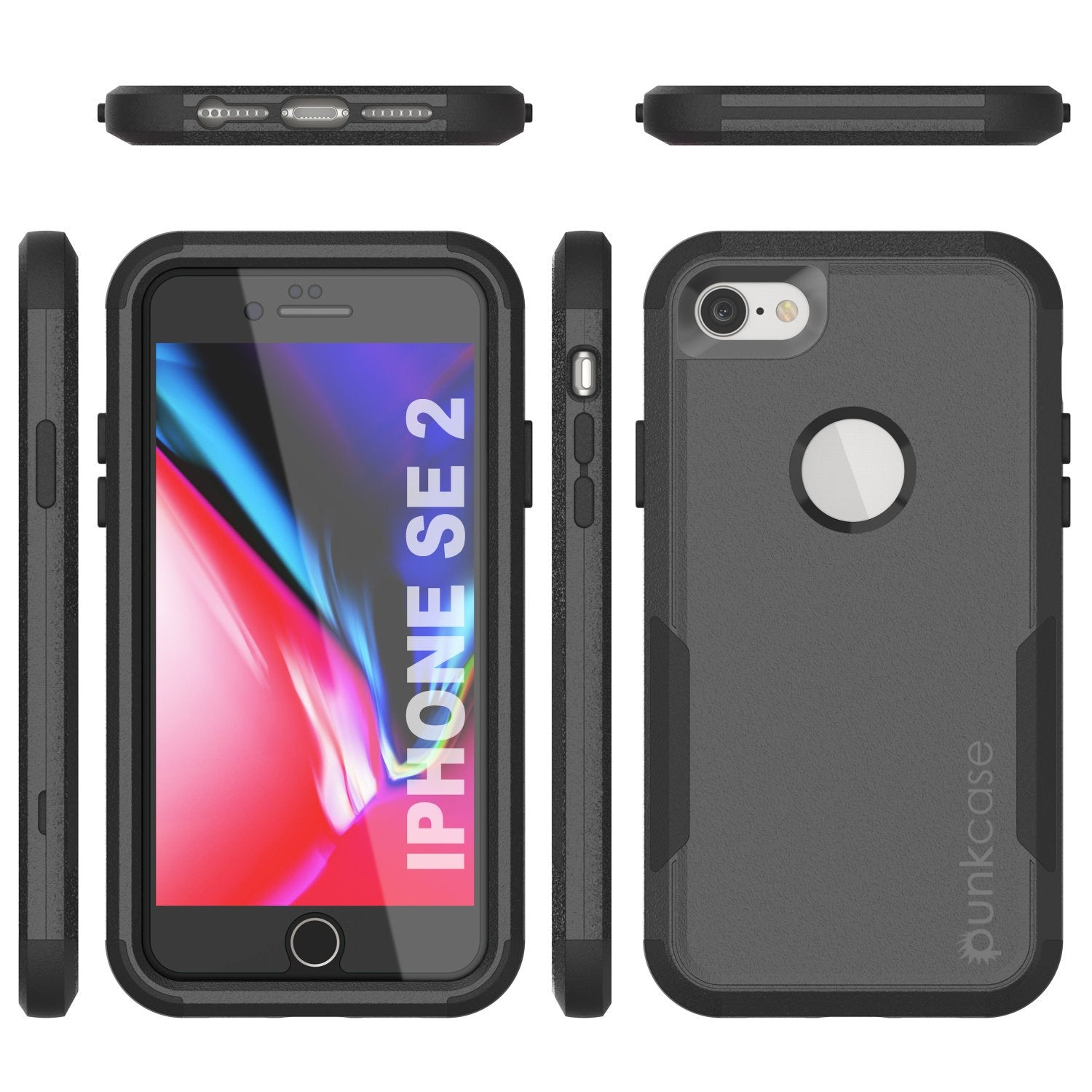 Punkcase for iPhone SE Belt Clip Multilayer Holster Case [Patron Series] [Black]