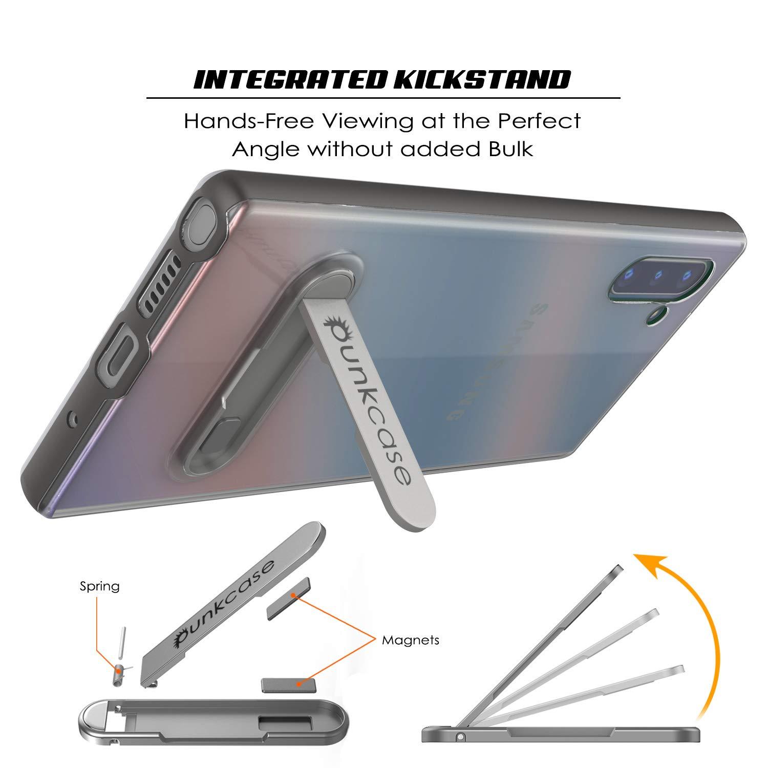 Galaxy Note 10 Lucid 3.0 PunkCase Armor Cover w/Integrated Kickstand and Screen Protector [Grey]