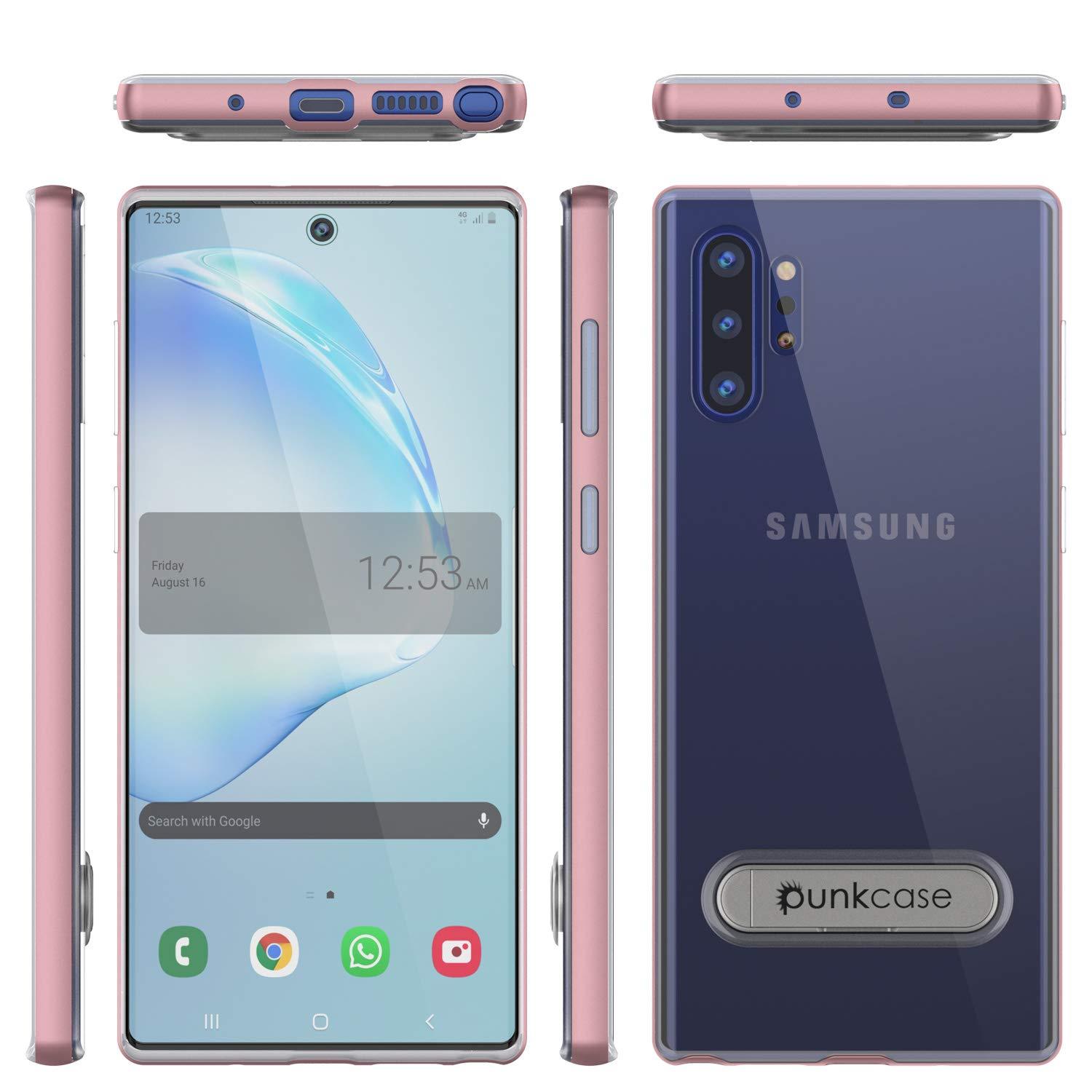 Galaxy Note 10+ Plus Lucid 3.0 PunkCase Armor Cover w/Integrated Kickstand and Screen Protector [Rose Gold]