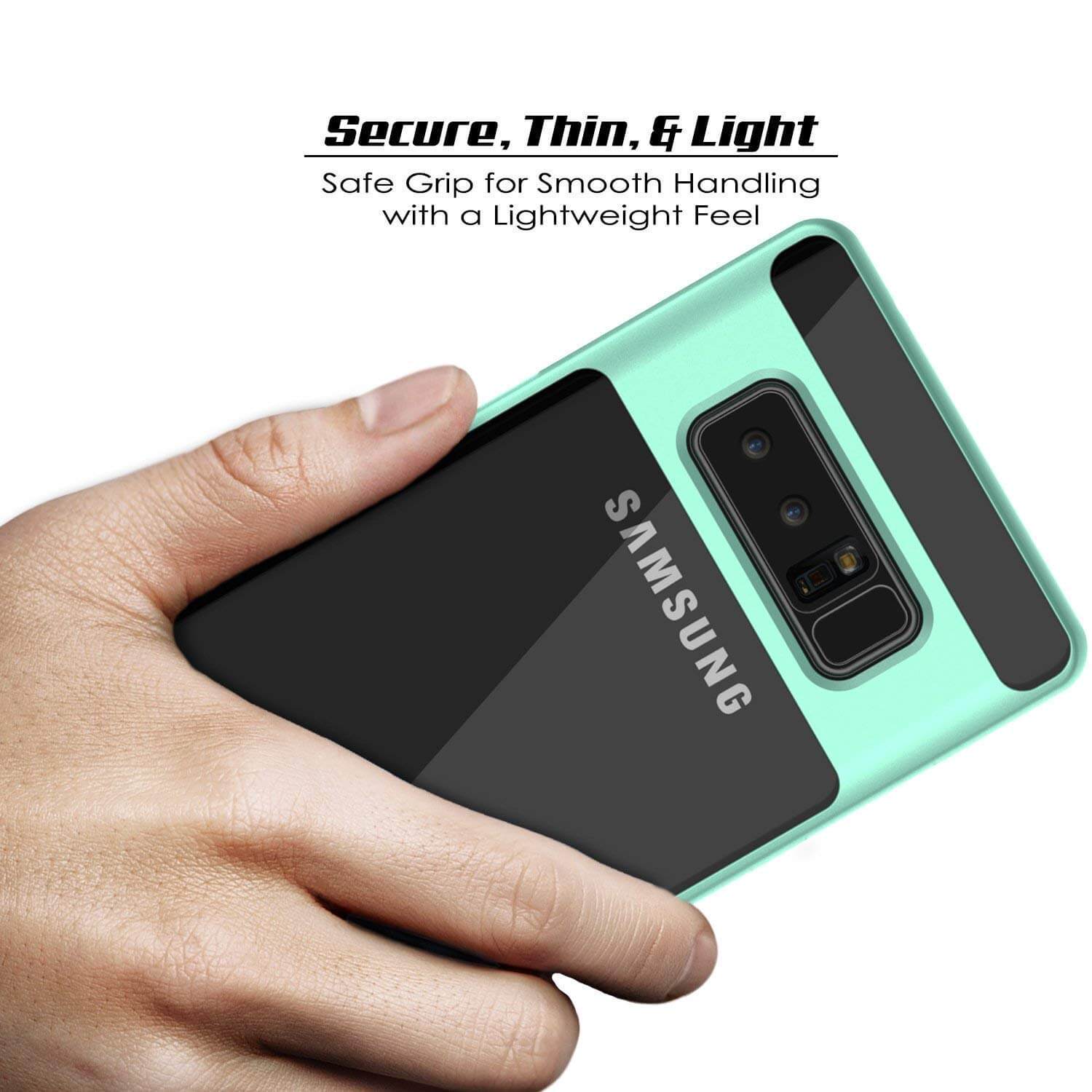 Galaxy Note 8 Case, PUNKcase [LUCID 3.0 Series] Armor Cover w/Integrated Kickstand [Teal] - PunkCase NZ