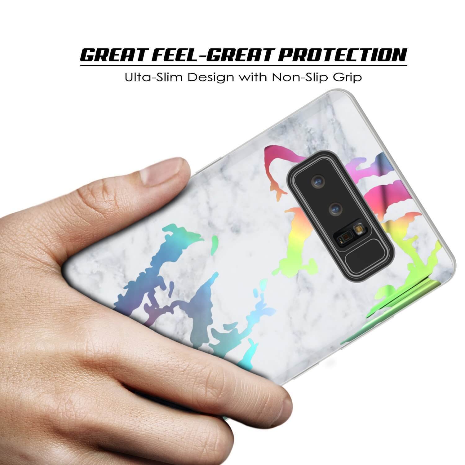 Punkcase Galaxy Note 8 Marble Case, Protective Full Body Cover W/PunkShield Screen Protector (Blanco Marmo) - PunkCase NZ