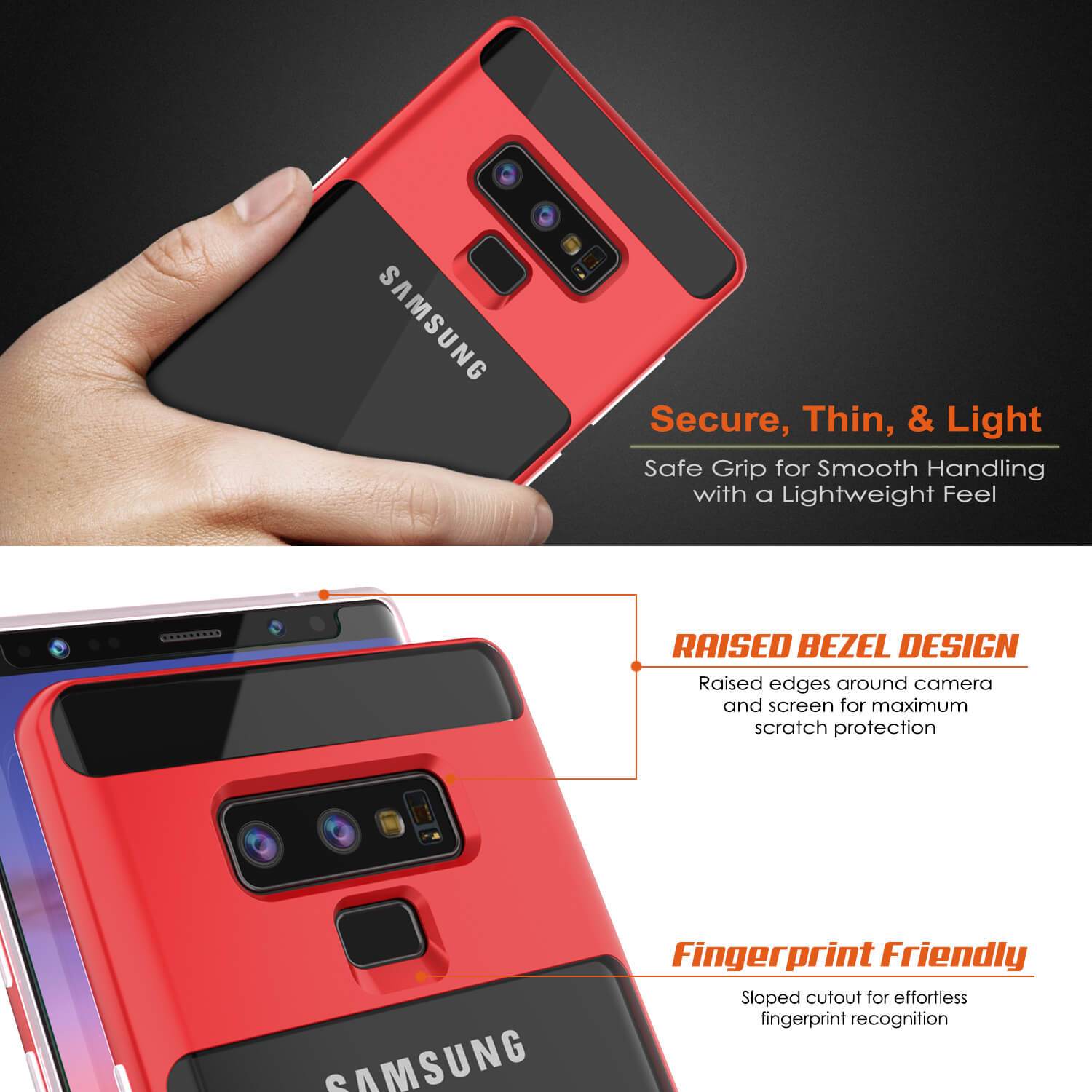 Galaxy Note 9 Lucid 3.0 PunkCase Armor Cover w/Integrated Kickstand and Screen Protector [Red] - PunkCase NZ