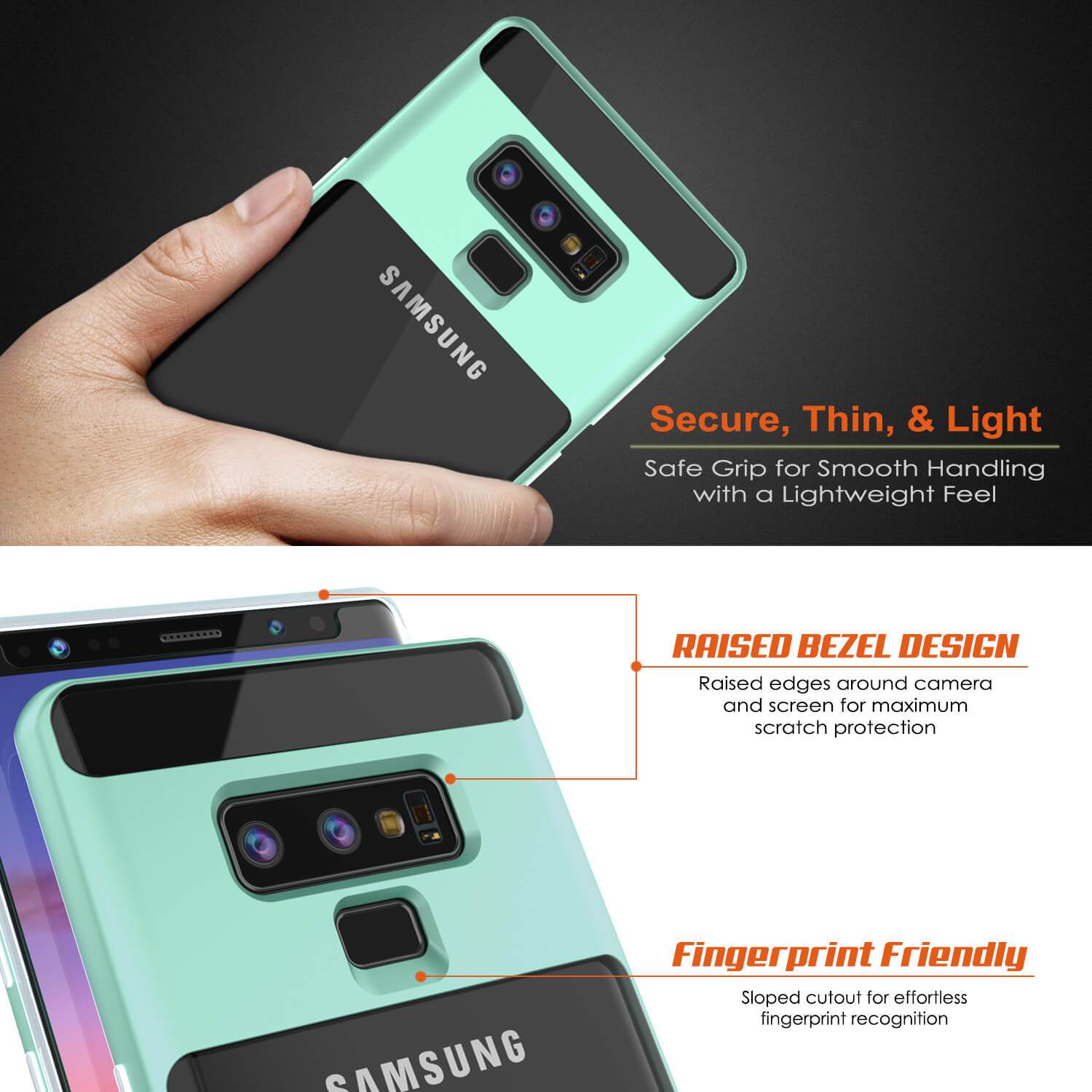 Galaxy Note 9 Lucid 3.0 PunkCase Armor Cover w/Integrated Kickstand and Screen Protector [Teal] - PunkCase NZ