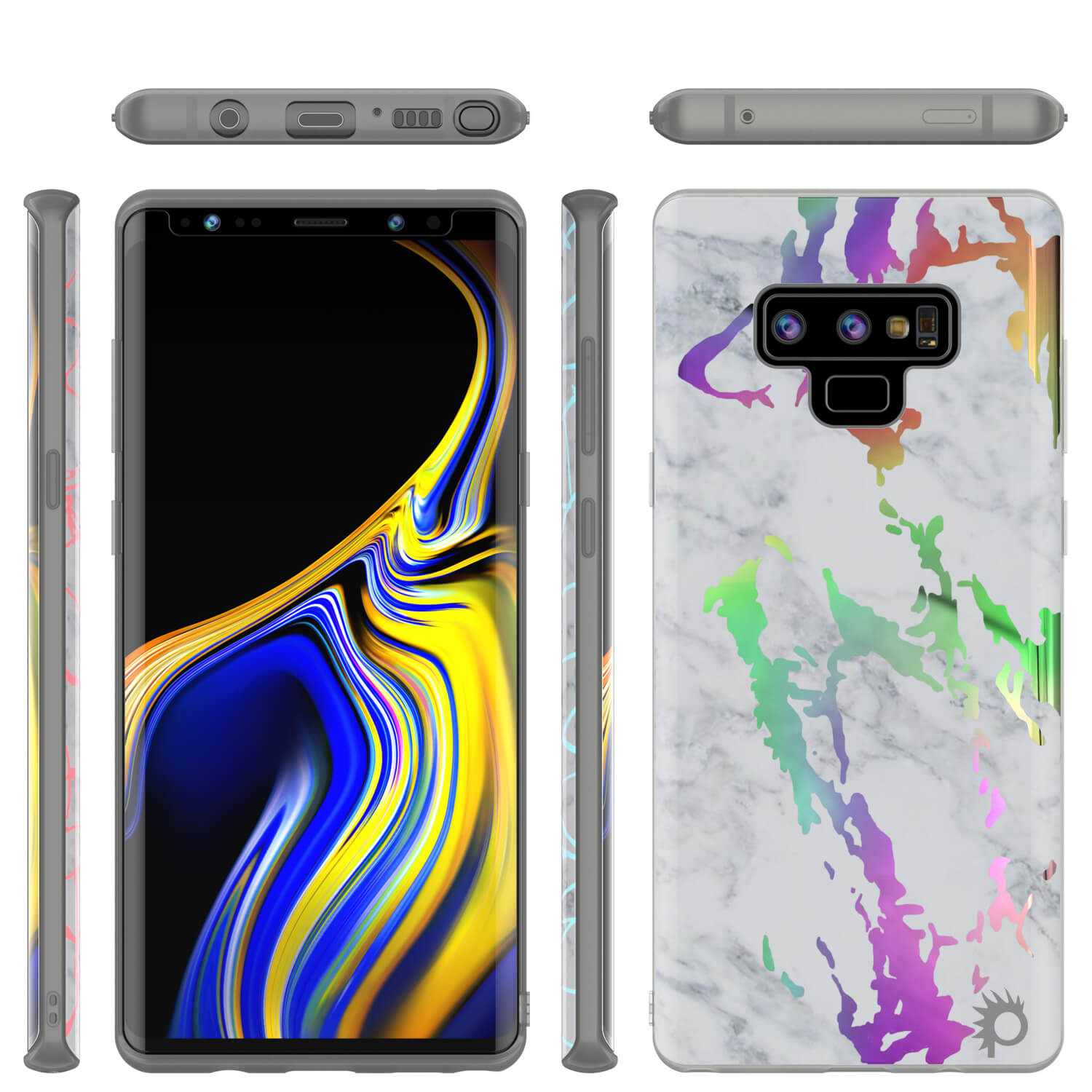 Galaxy Note 9 Full Body W/ Screen Protector Marble Case (Blanco Marmo)
