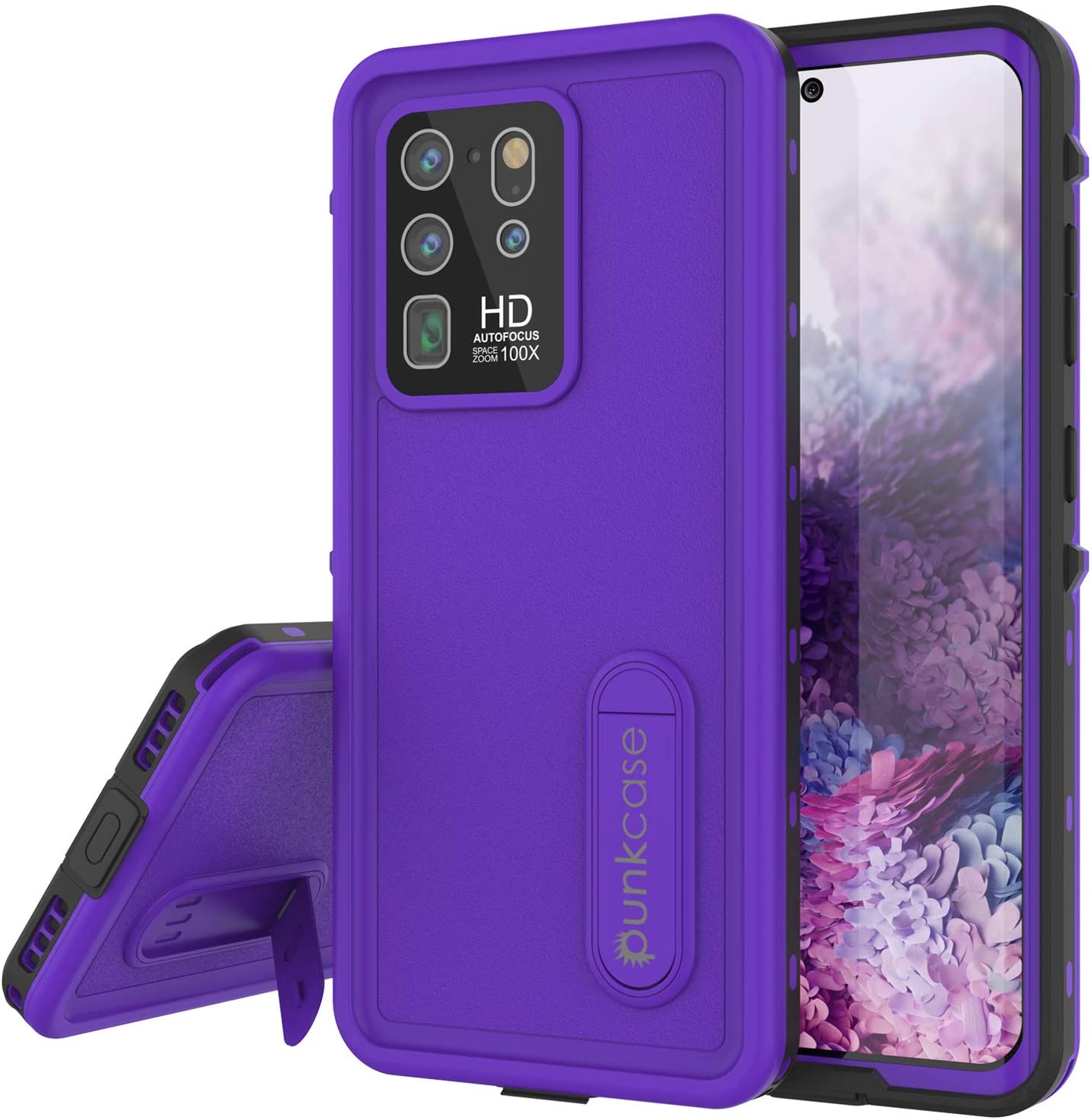 Galaxy S20 Ultra Waterproof Case, Punkcase [KickStud Series] Armor Cover [Purple]
