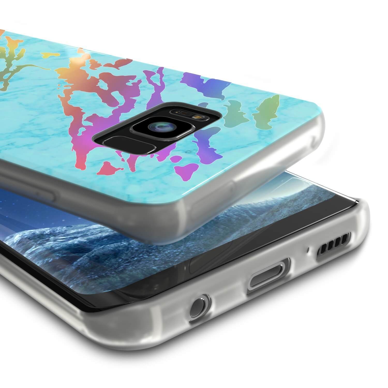 Punkcase Galaxy S8 Marble Case, Protective Full Body Cover W/PunkShield Screen Protector (Teal Onyx) - PunkCase NZ