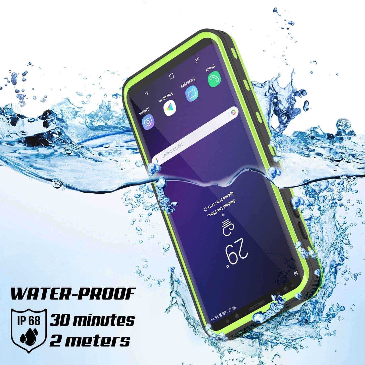 Galaxy S9 Plus Waterproof Case, Punkcase [KickStud Series] Armor Cover [LIGHT GREEN] - PunkCase NZ