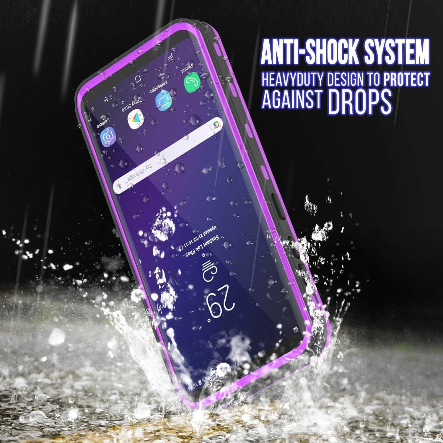 Galaxy S9 Plus Waterproof Case, Punkcase [KickStud Series] Armor Cover [PURPLE] - PunkCase NZ