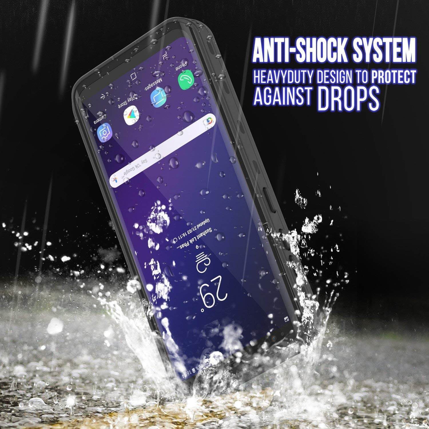 Galaxy S9 Waterproof Case, Punkcase [KickStud Series] Armor Cover [BLACK] - PunkCase NZ