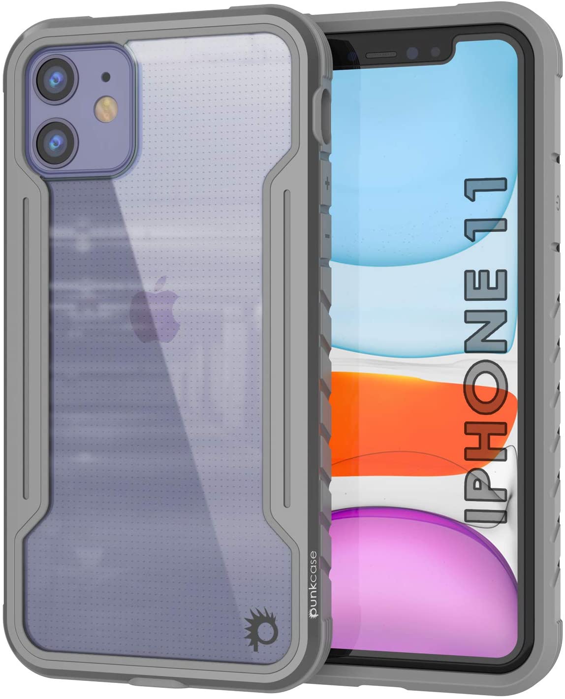 Punkcase iPhone 12 ravenger Case Protective Military Grade Multilayer Cover [Grey]