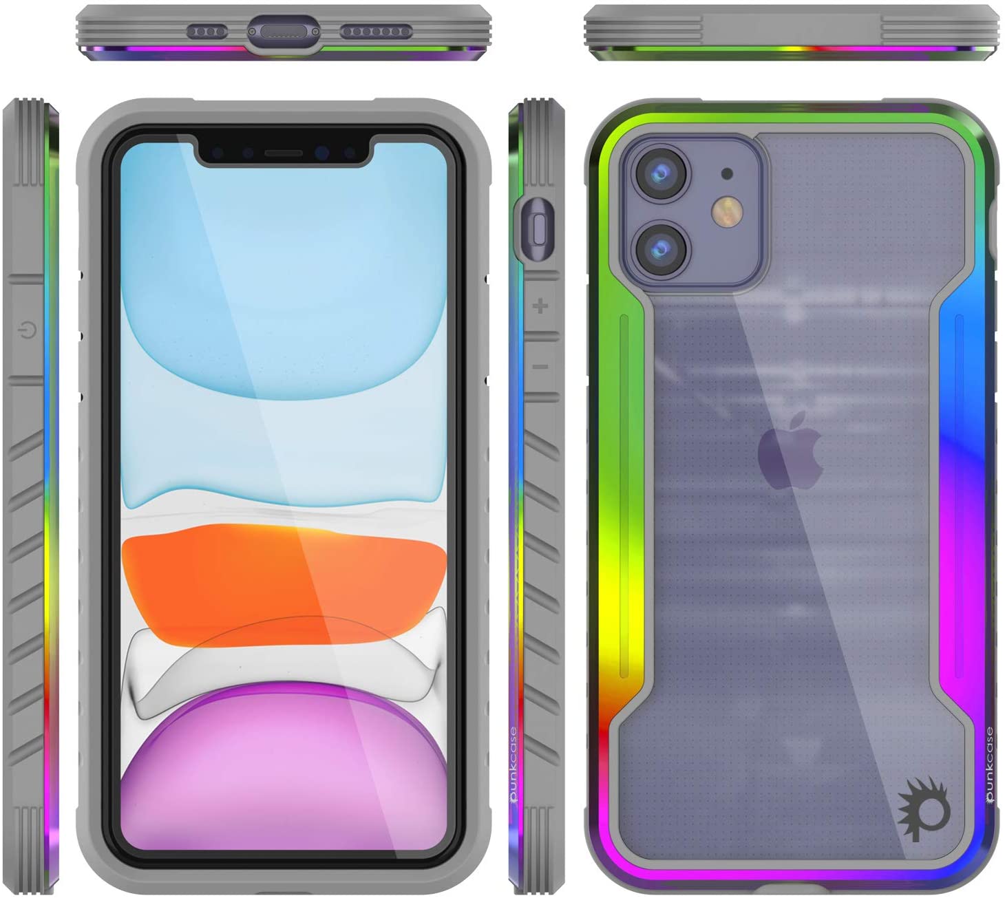 Punkcase iPhone 11 ravenger Case Protective Military Grade Multilayer Cover [Rainbow]