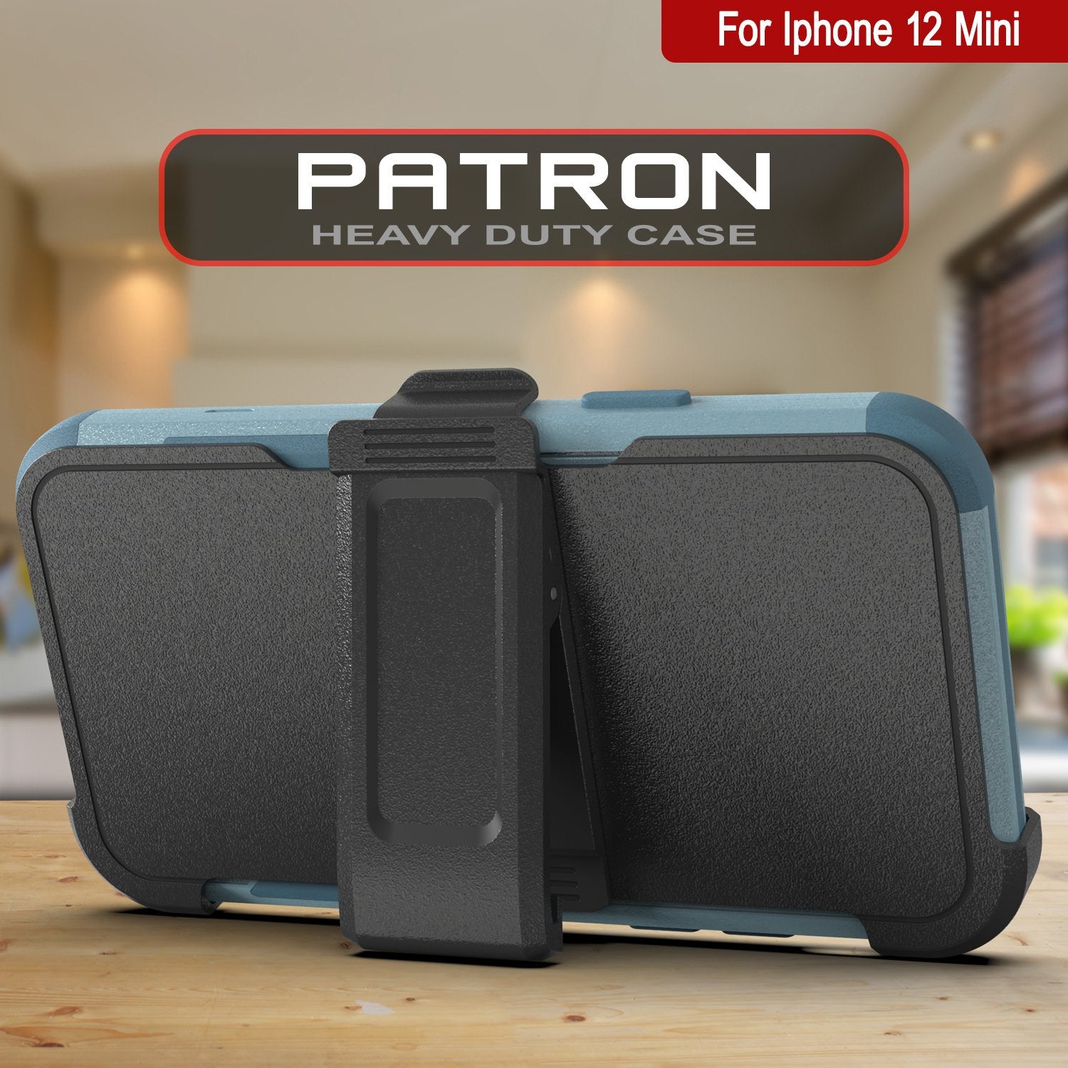 Punkcase for iPhone 12 Mini Belt Clip Multilayer Holster Case [Patron Series] [Mint]