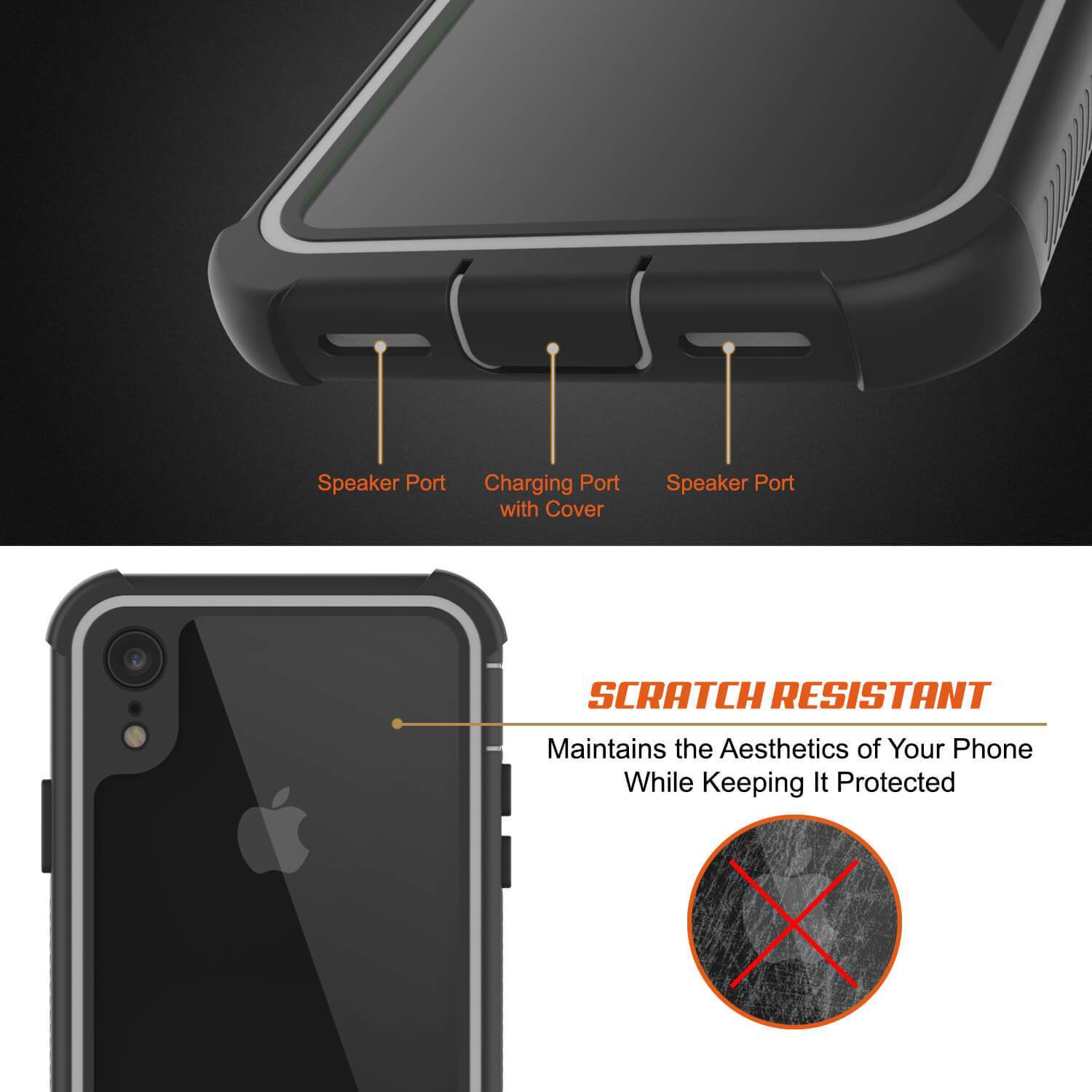 PunkCase iPhone 11 Pro Max Case, [Spartan Series] Clear Rugged Heavy Duty Cover W/Built in Screen Protector [Black]