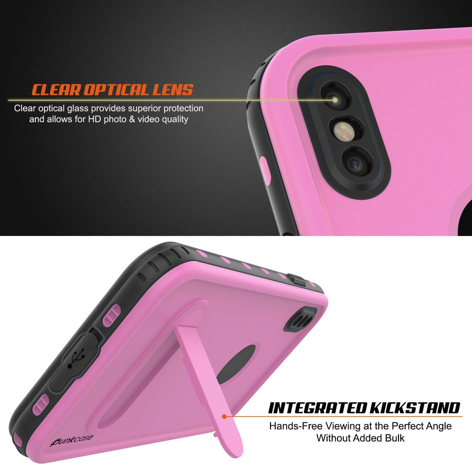 iPhone XR Waterproof Case, Punkcase [KickStud Series] Armor Cover [Pink] - PunkCase NZ