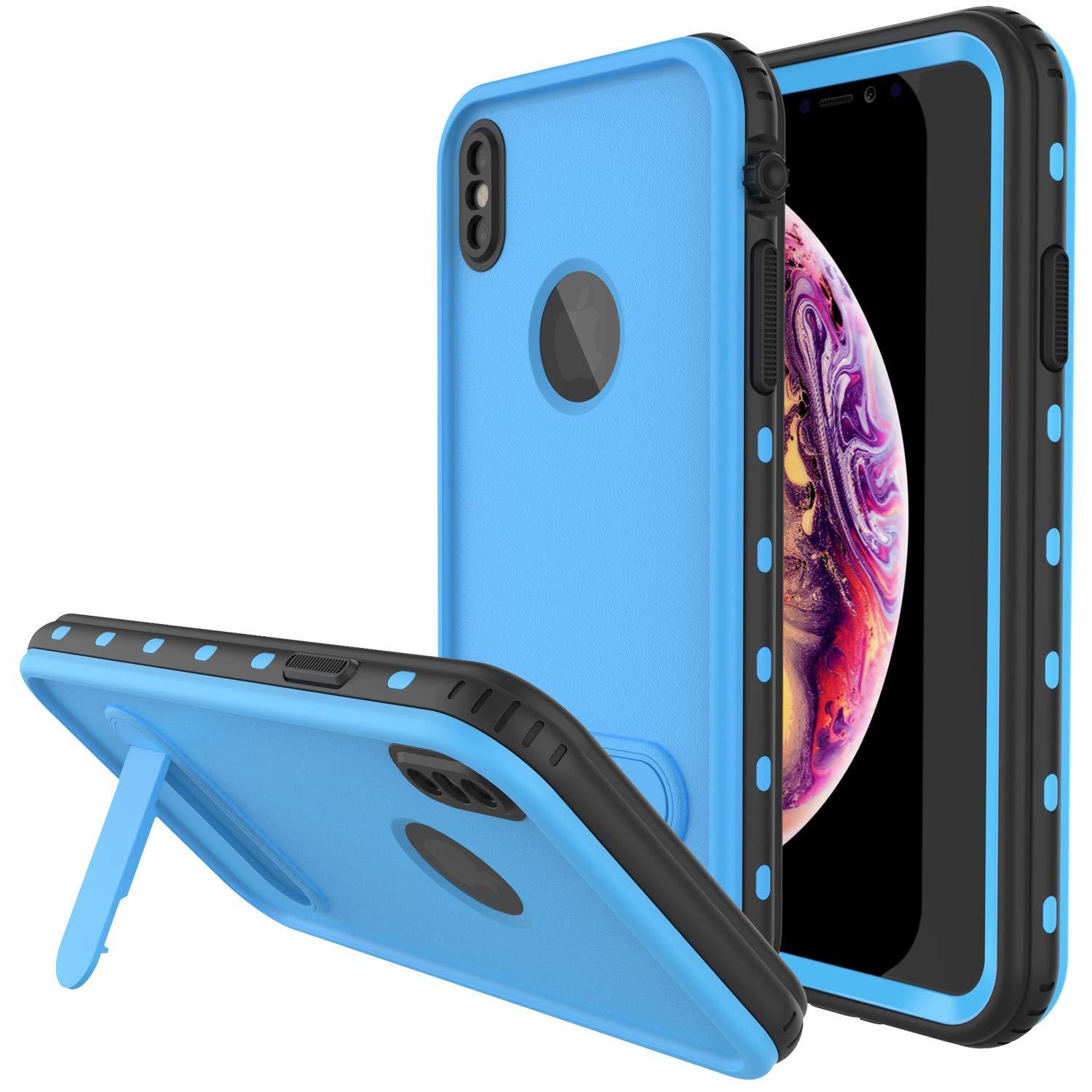 iPhone XS Max Waterproof Case, Punkcase [KickStud Series] Armor Cover [Light-Blue] - PunkCase NZ